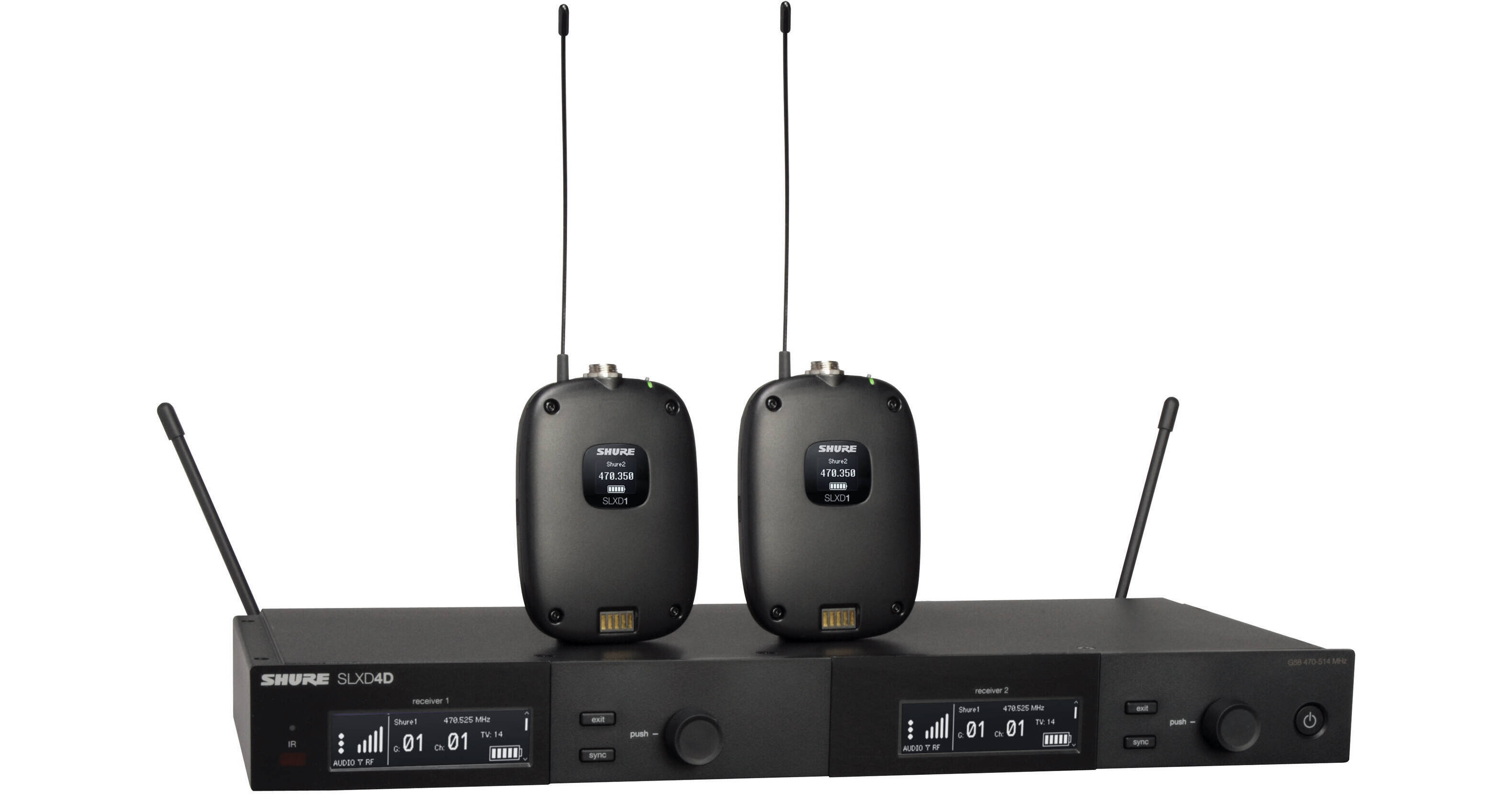 Shure SLXD14D Dual-Channel Digital Wireless Bodypack SLXD14D-J52