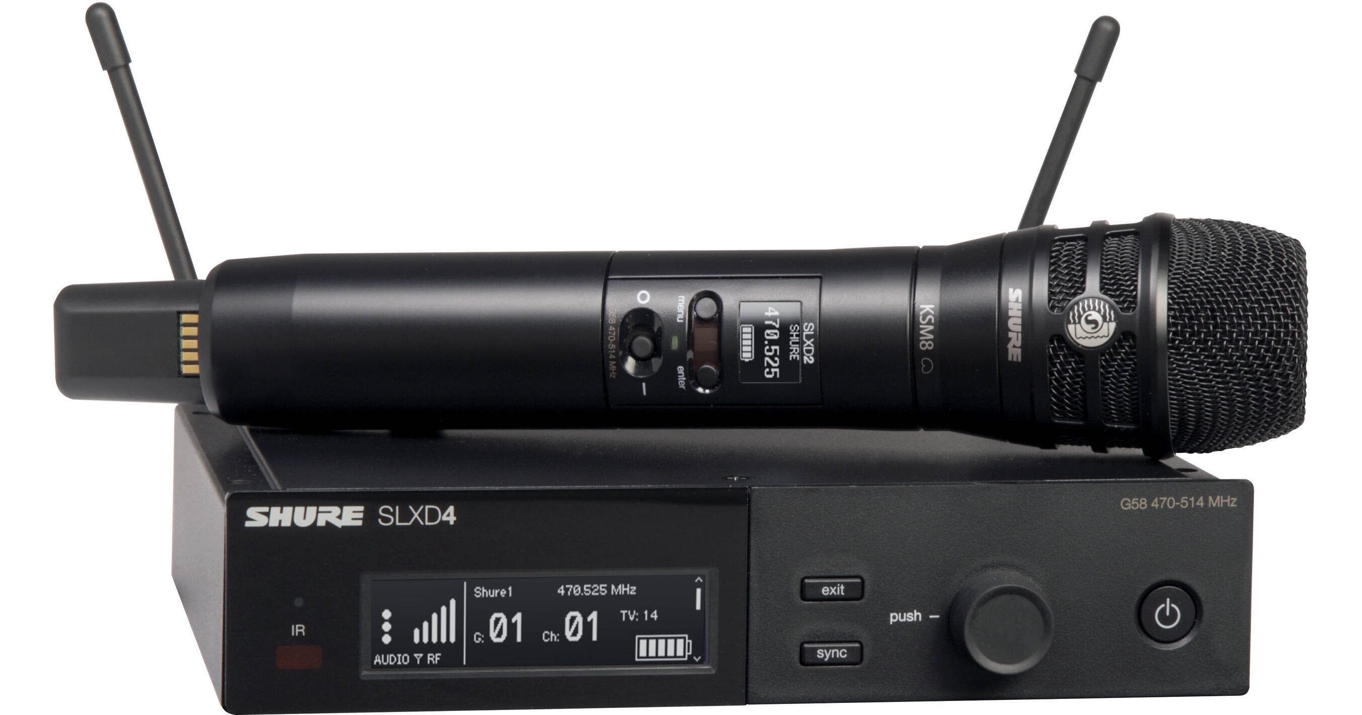 Shure SLXD24/K8B Digital Wireless Handheld SLXD24/K8B-G58 B&H