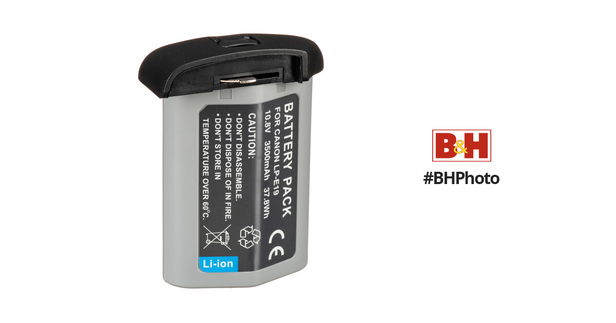 Bescor Canon LPE19 Rechargeable Battery Pack for Canon EOS-1D X Mark III  DSLR Camera