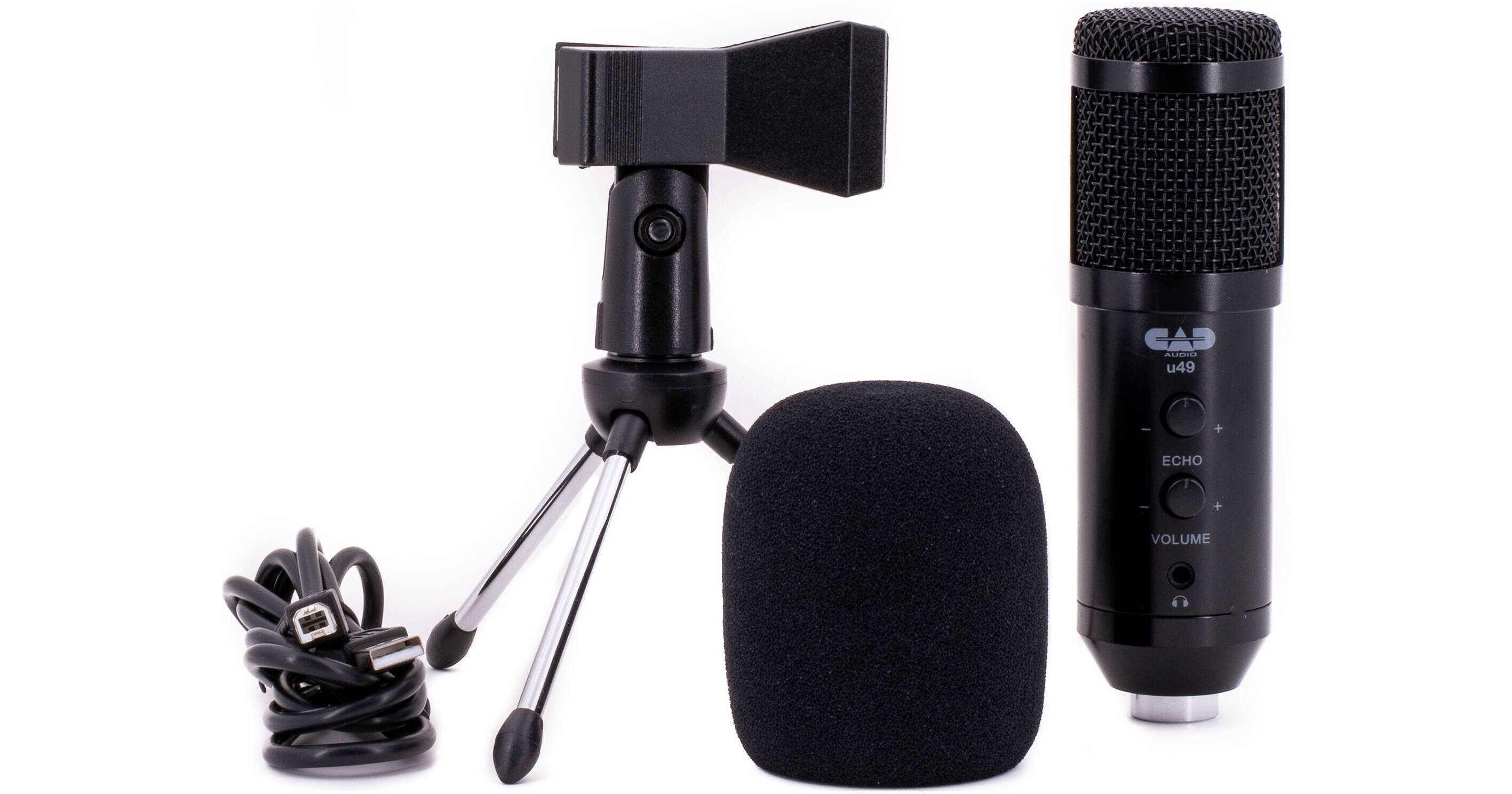 CAD CAD u49 USB Studio Microphone with Headphone Jack & Gain U49