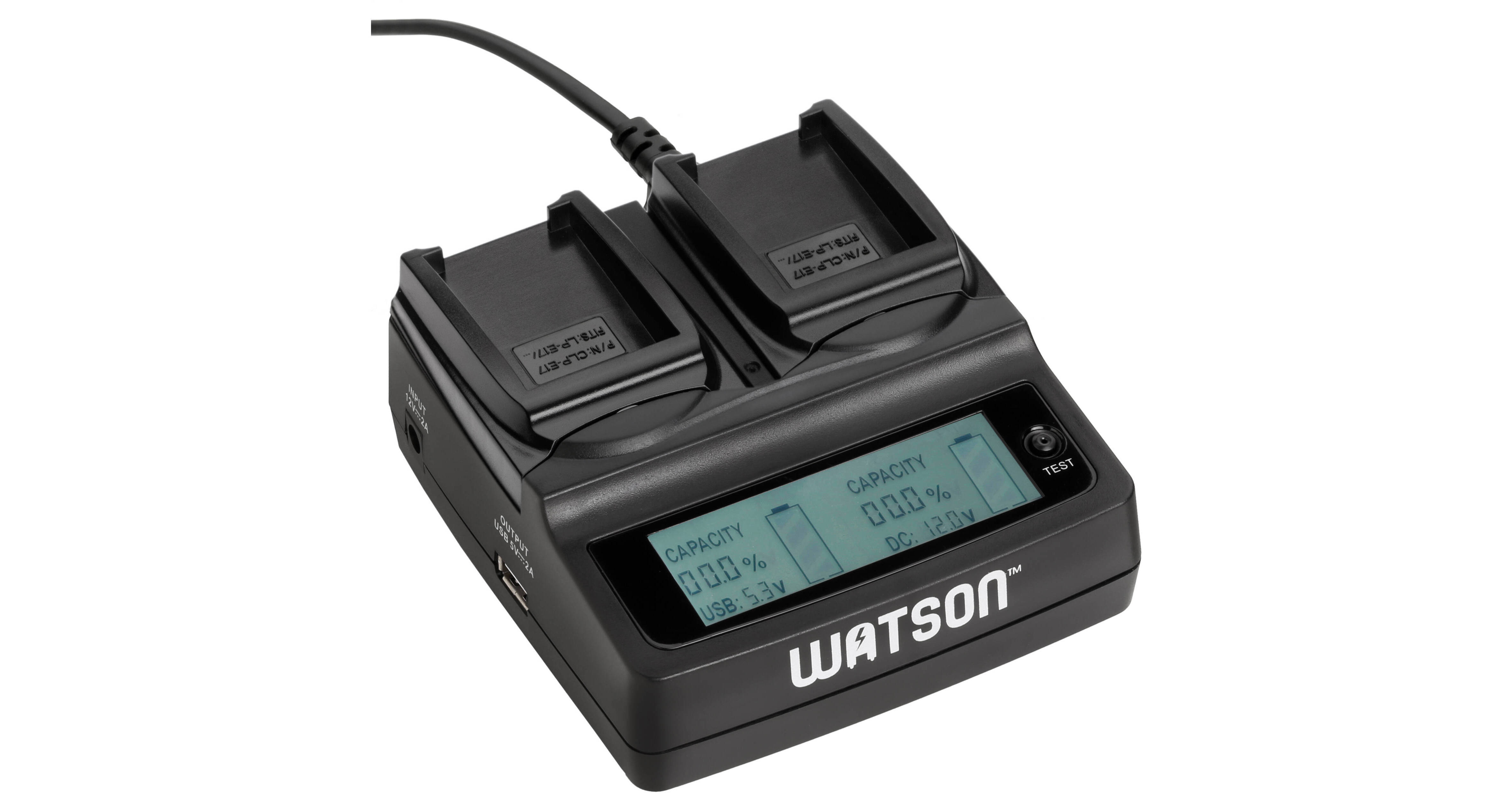 Watson Duo LCD Battery Charger for Canon LPE17 DX1546 B&H