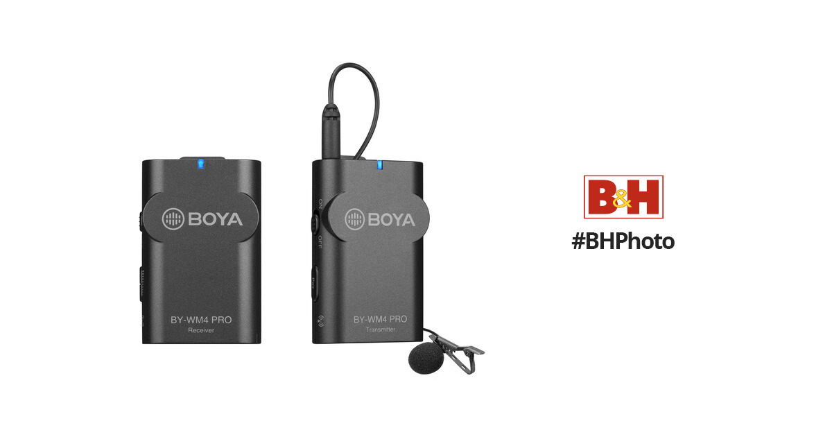 BOYA BY-WM4 Pro Wireless Lavalier Mikrofon System 2 Sender mit USB Typ C Empfänger für Smartphone Live Stream Broadcasting Vlogging 
