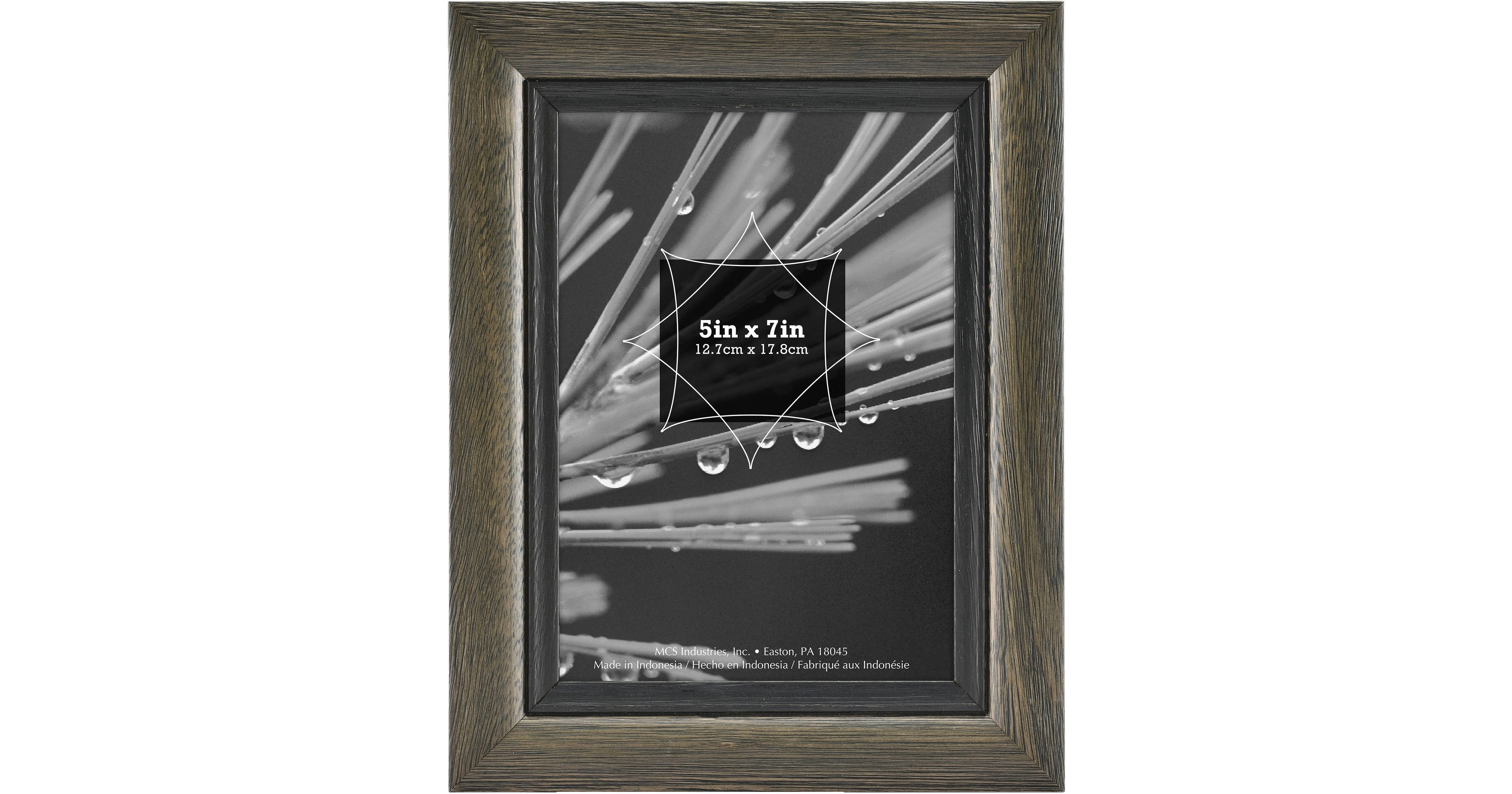 MCS 5 X 7" Grandis Wood Frame (Gray With Black) 45955 B&H Photo