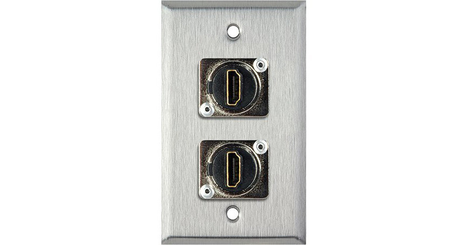 My Custom Shop Dual HDMI Wall Plate (Brown Lexan) WPLB1200 B&H