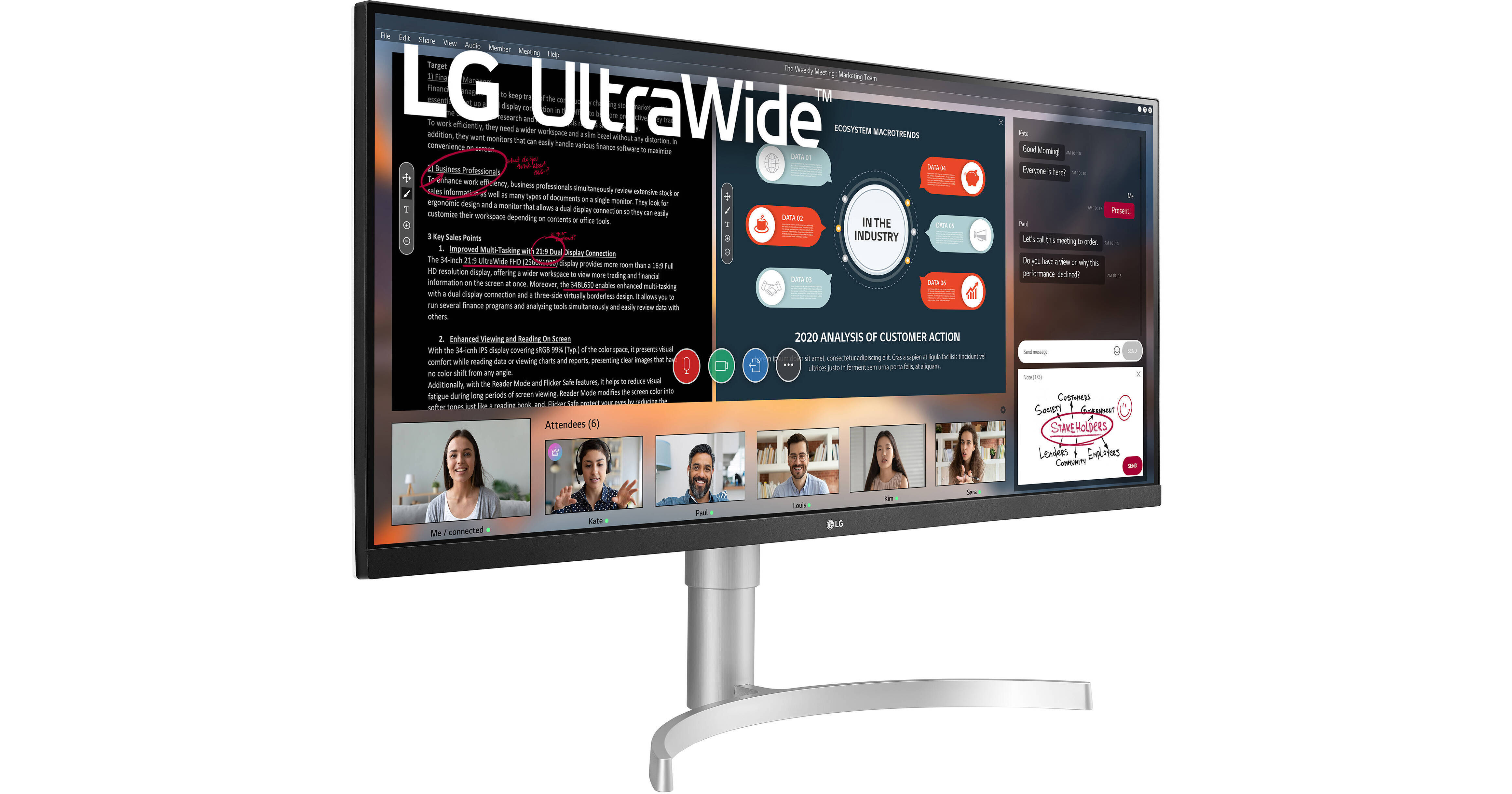 Монитор lg 34wn650 w обзор