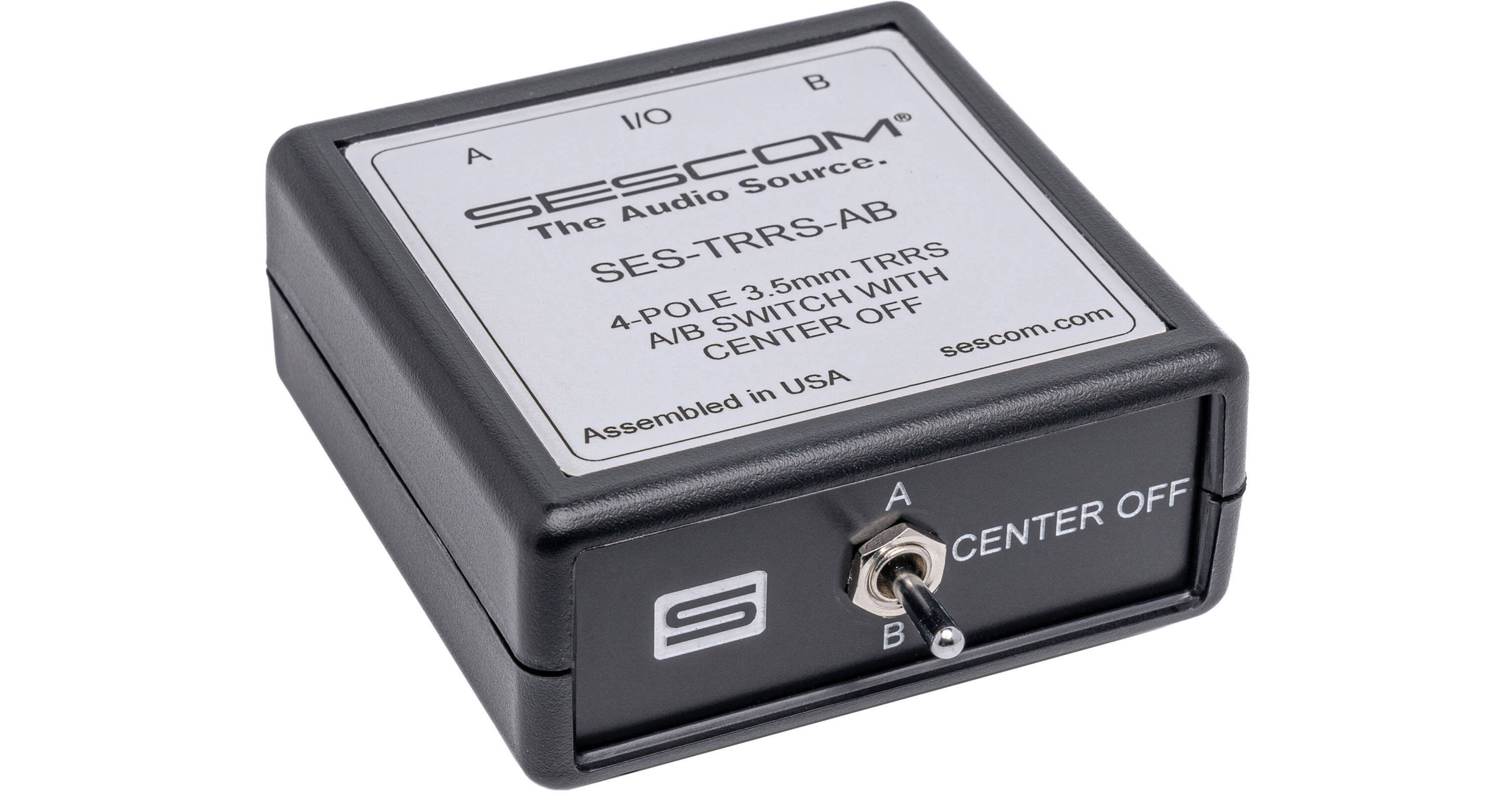 Sescom SES-TRRS-AB Passive 3.5mm TRRS A/B Switch TRRS-AB B&H