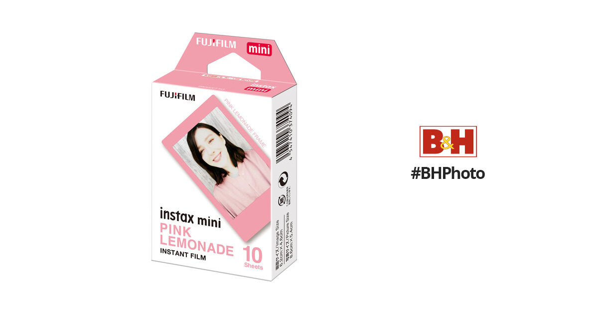 Instax Mini film Pink Lemonade 10 Unidades. compatible con instax
