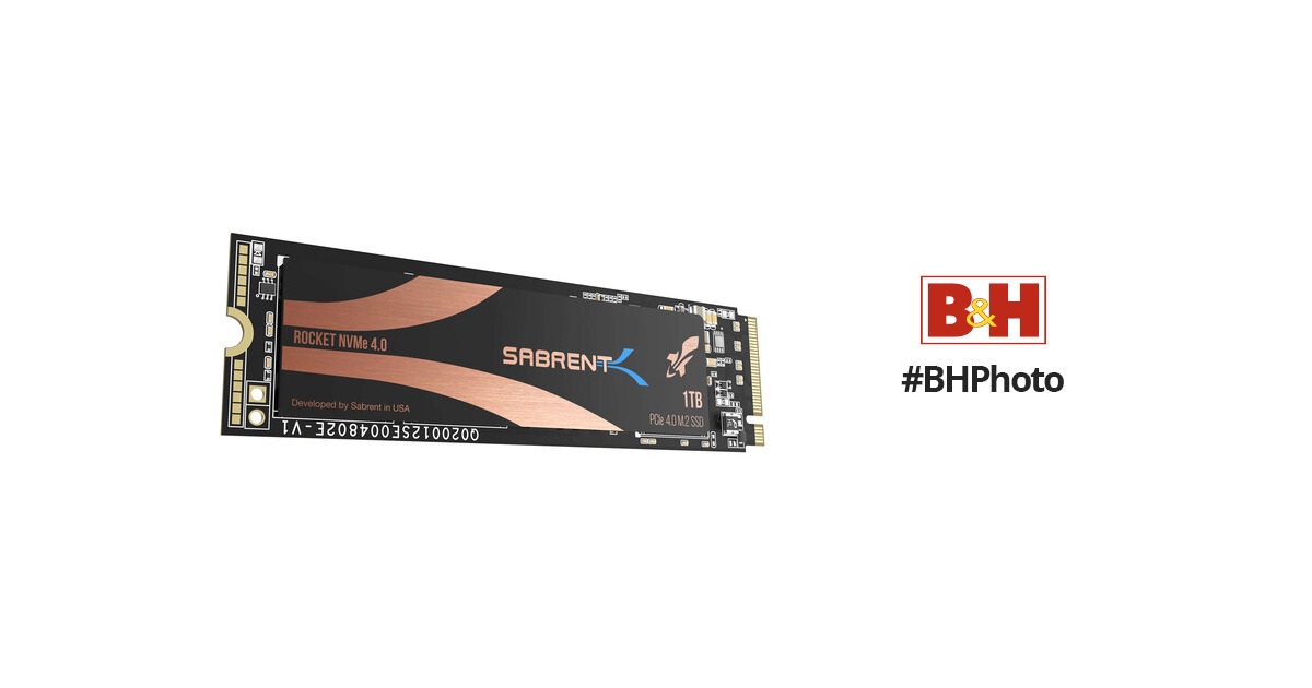 Sabrent 1TB Rocket Nvme PCIe 4.0 M.2 2280 Internal SSD Maximum Performance  Solid State Drive (SB-ROCKET-NVMe4-1TB) 