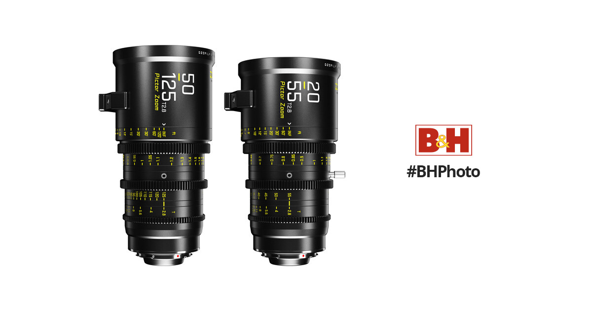 DZOFilm Pictor 20-55mm and 50-125mm T2.8 Super35 Zoom Lens Bundle (PL Mount  and EF Mount, Black)