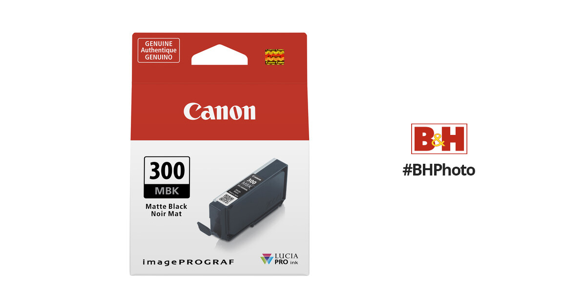 Canon PFI-300 Matte Black Ink Tank 4192C002 B&H Photo Video
