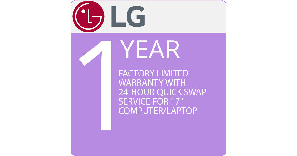 LG 1Year Factory Limited Warranty with 24Hour Quick