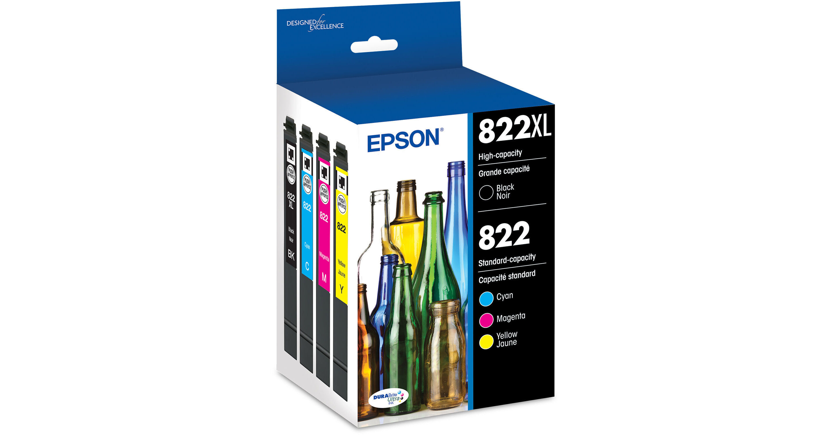 Epson T822 High Capacity Black And Standard Capacity T822xl Bcs 9233