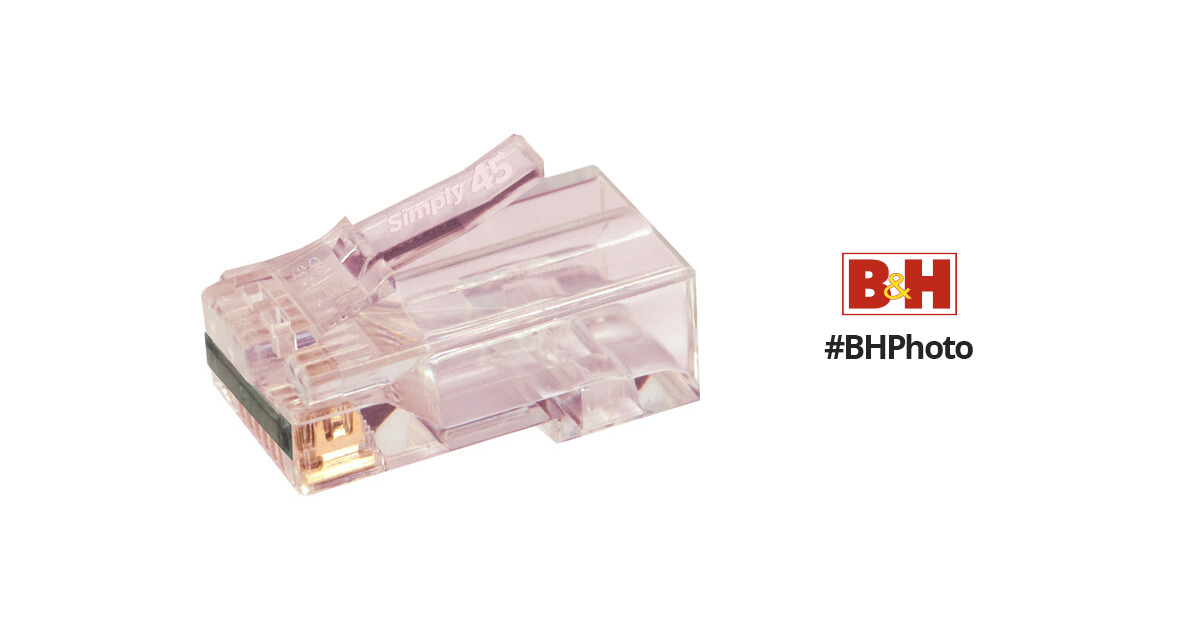 Hi/Lo Stagger Red Tint Cat6/6a UTP with Cap45? Simply45 ProSeries Pass Through RJ45 100pc Jar