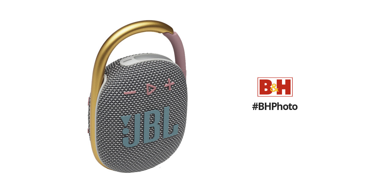 JBL Clip 4 Portable Bluetooth Speaker (Gray) JBLCLIP4GRYAM B&H