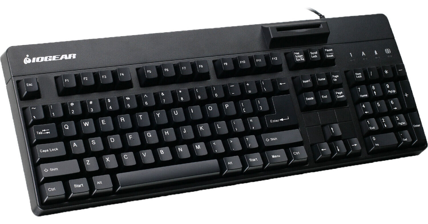 how to set up a iogear smart card reader keyboard