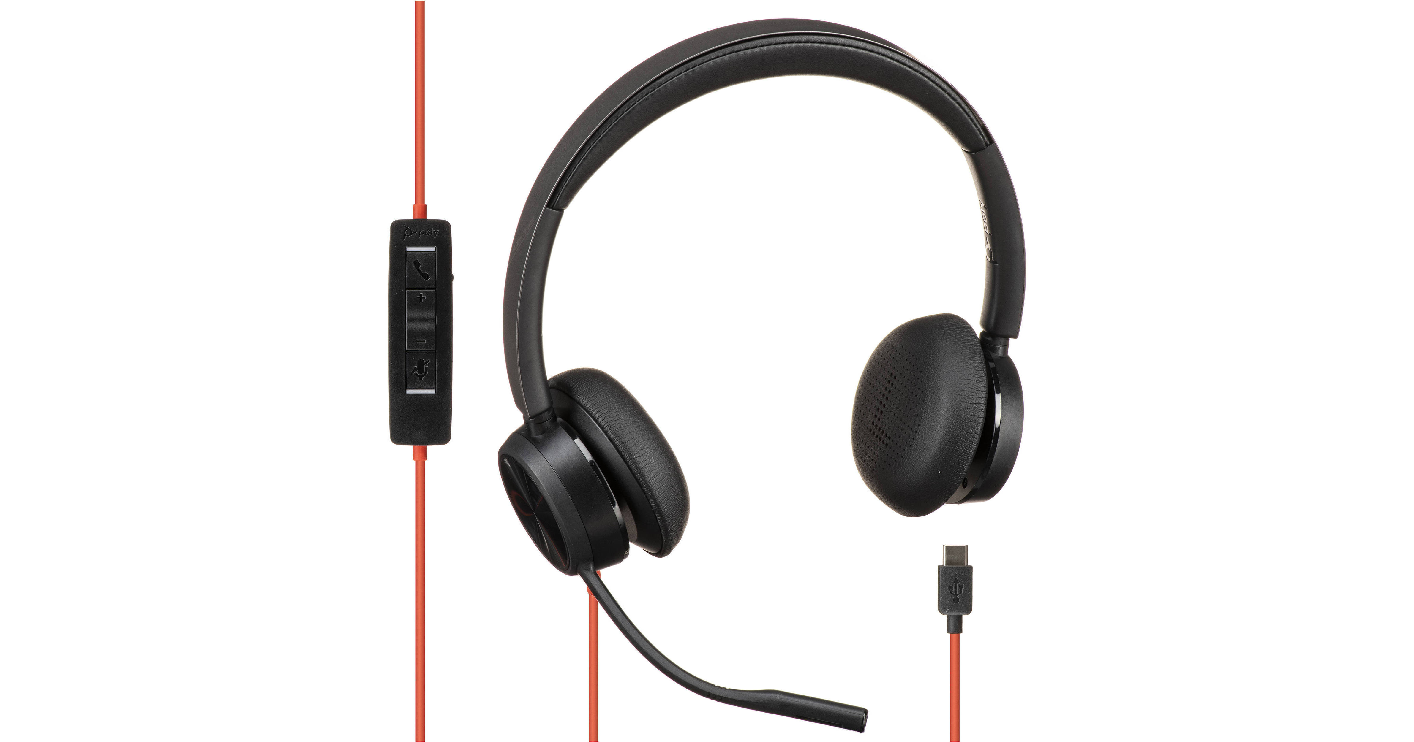 Poly Blackwire 8225 On-Ear Stereo Headset (USB Type-C) 214407-01