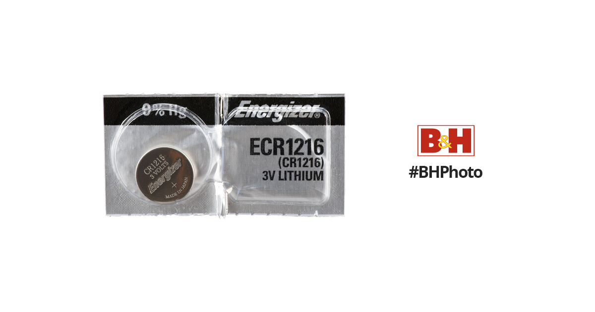 Energizer Size CR1216, Lithium, Button & Coin Cell Battery 3 Volts, CR1216,  ANSI, IEC, UL Listed Regulated ECR1216 - 05000633 - Penn Tool Co., Inc