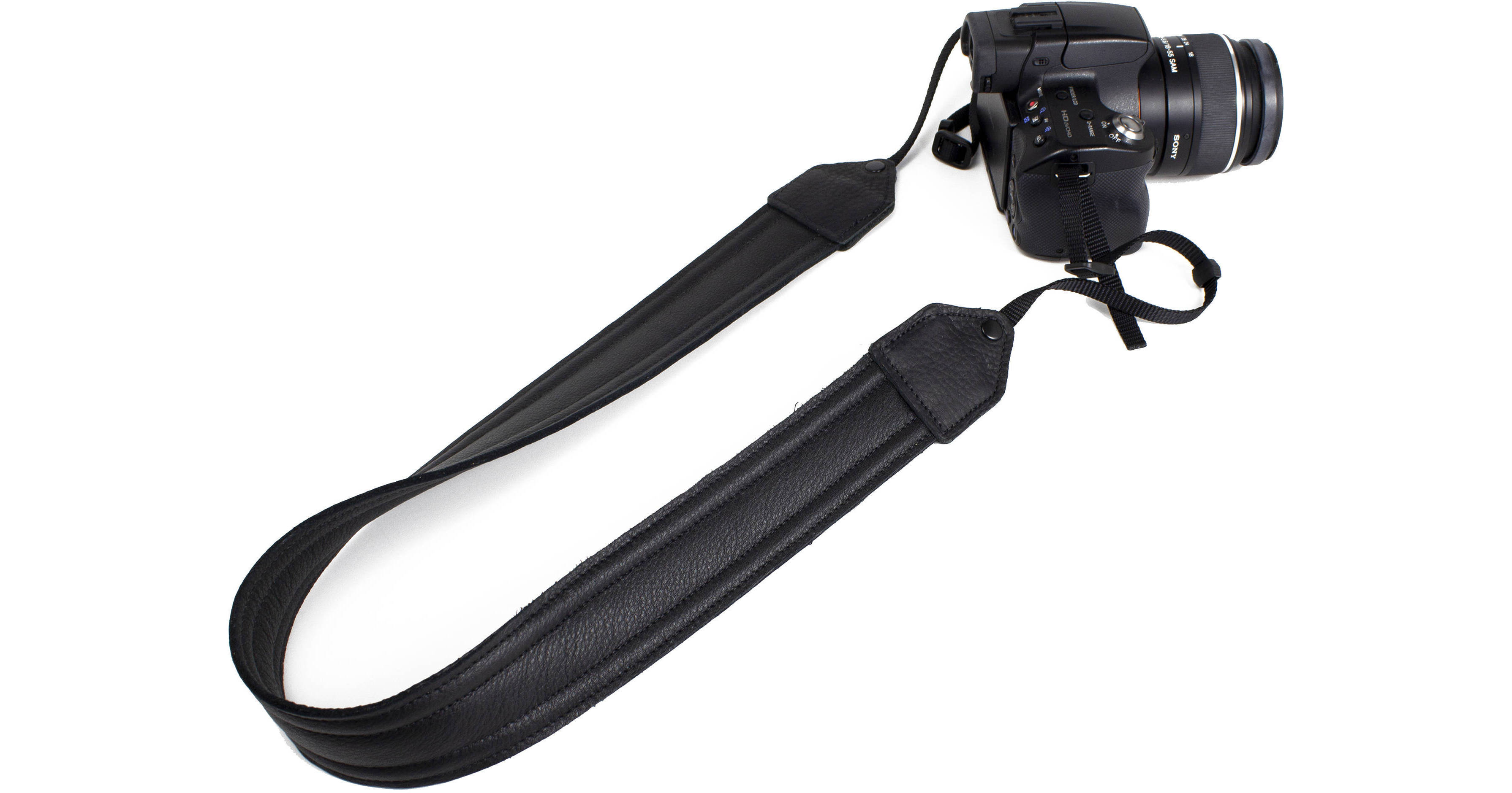 Perri's Leathers Ltd. 2" Padded Leather Strap (Piped Black)