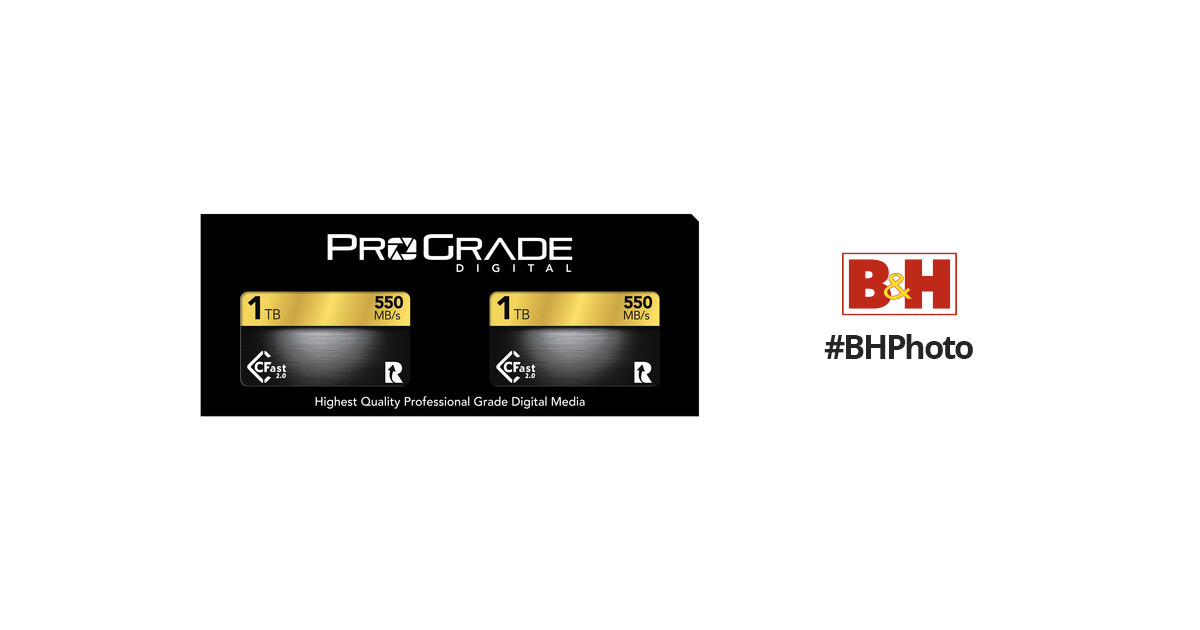 ProGrade Digital 1TB CFast 2.0 Memory Card (2-Pack) PGCFA1TAJ2BH