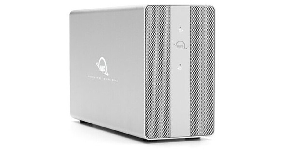 OWC Mercury Elite Pro Dual 2TB 2-Bay USB 3.2 Gen 2 RAID Array with 3-Port  Hub (2 x 1TB)