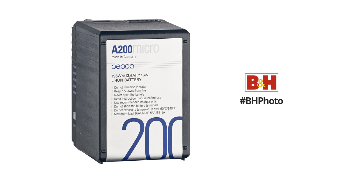 bebob A200 Micro 14.4V 196Wh Li-Ion Battery (Gold Mount)