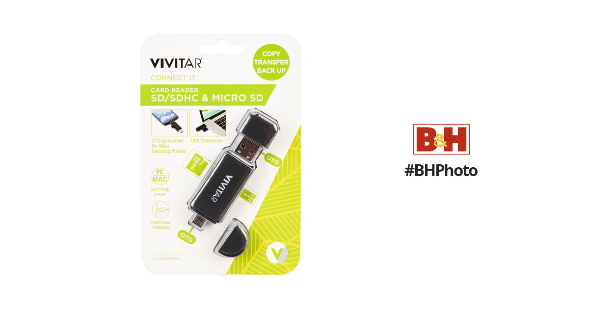 Vivitar SD and Micro SD Reader USB Type-A VIV-CR-46N
