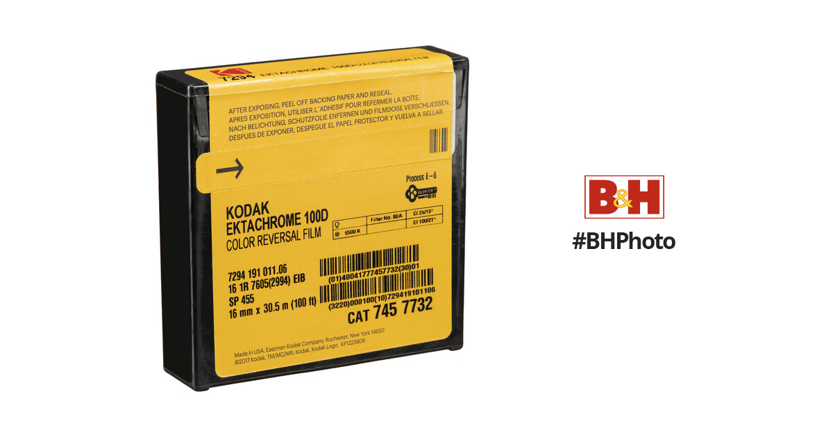 Kodak Ektachrome 100D Color Reversal Film Roll 7294 7457732 B&H