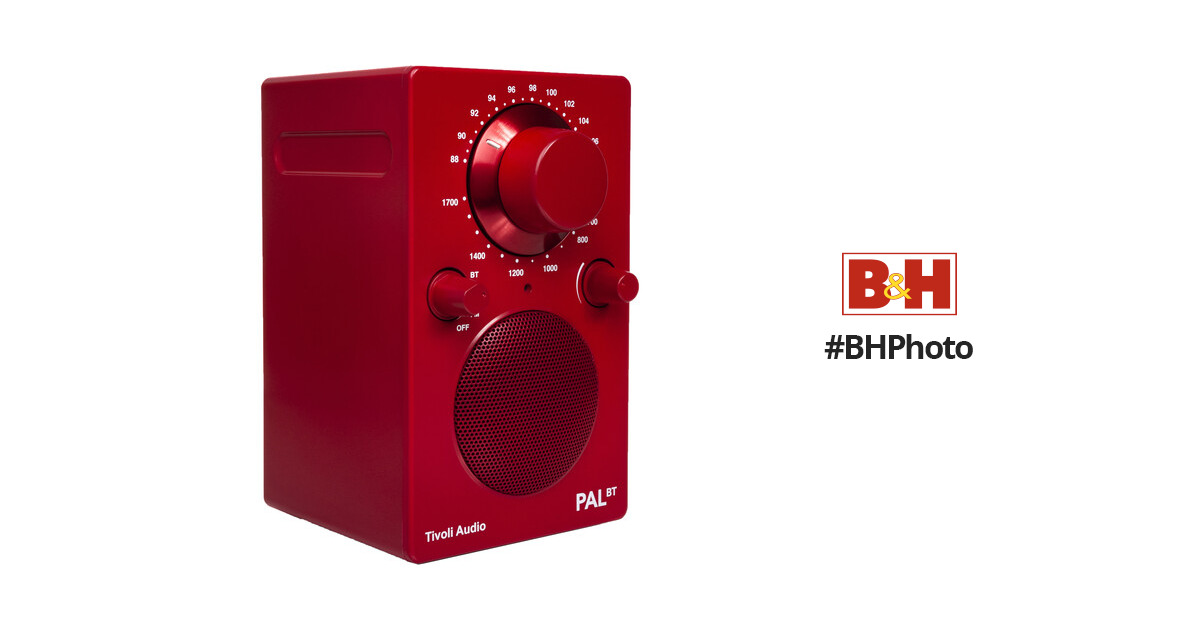 Tivoli PAL BT Portable Bluetooth Radio (Red) PALBTRED B&H Photo