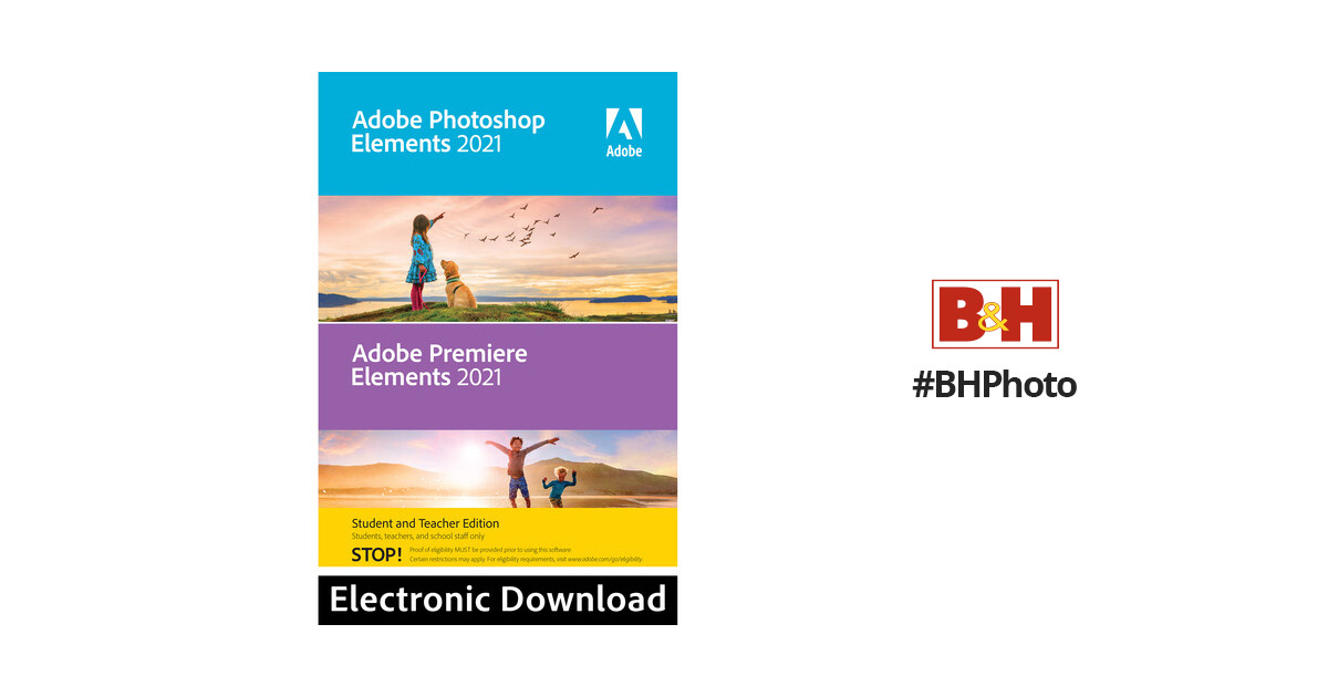 Adobe Photoshop Elements & Premiere Elements 2021 65314257 B&H