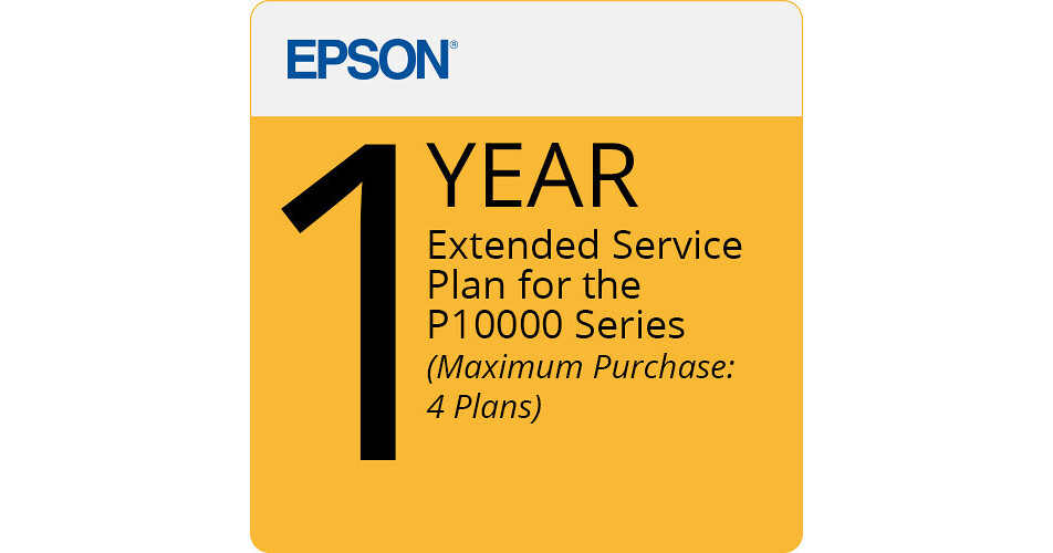 Epson 1Year Extended Service Plan for P10000 Series EPPP10000S1