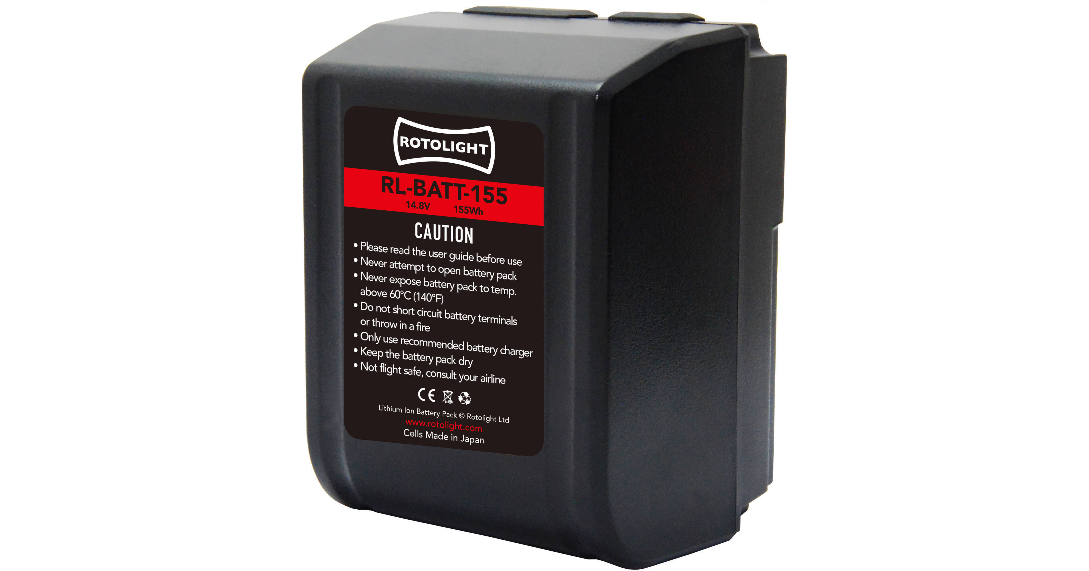 Rotolight 155Wh LithiumIon Battery (VMount) RLBATT155 B&H