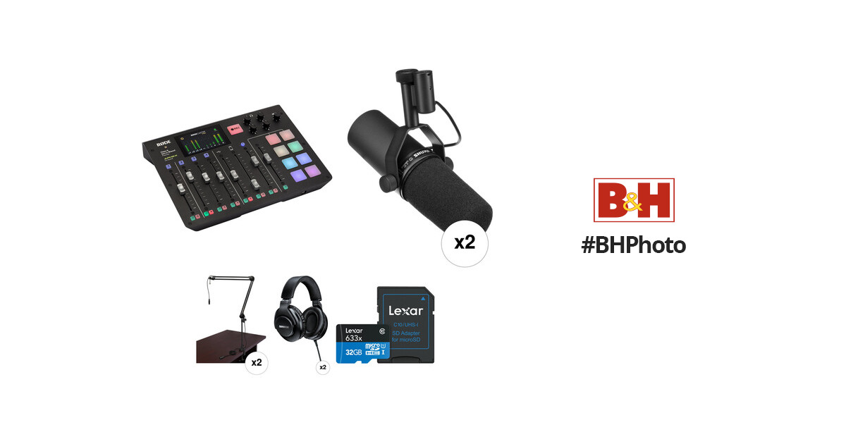 RODE RODECaster Pro II 2-Person Podcasting Value Kit with Mics