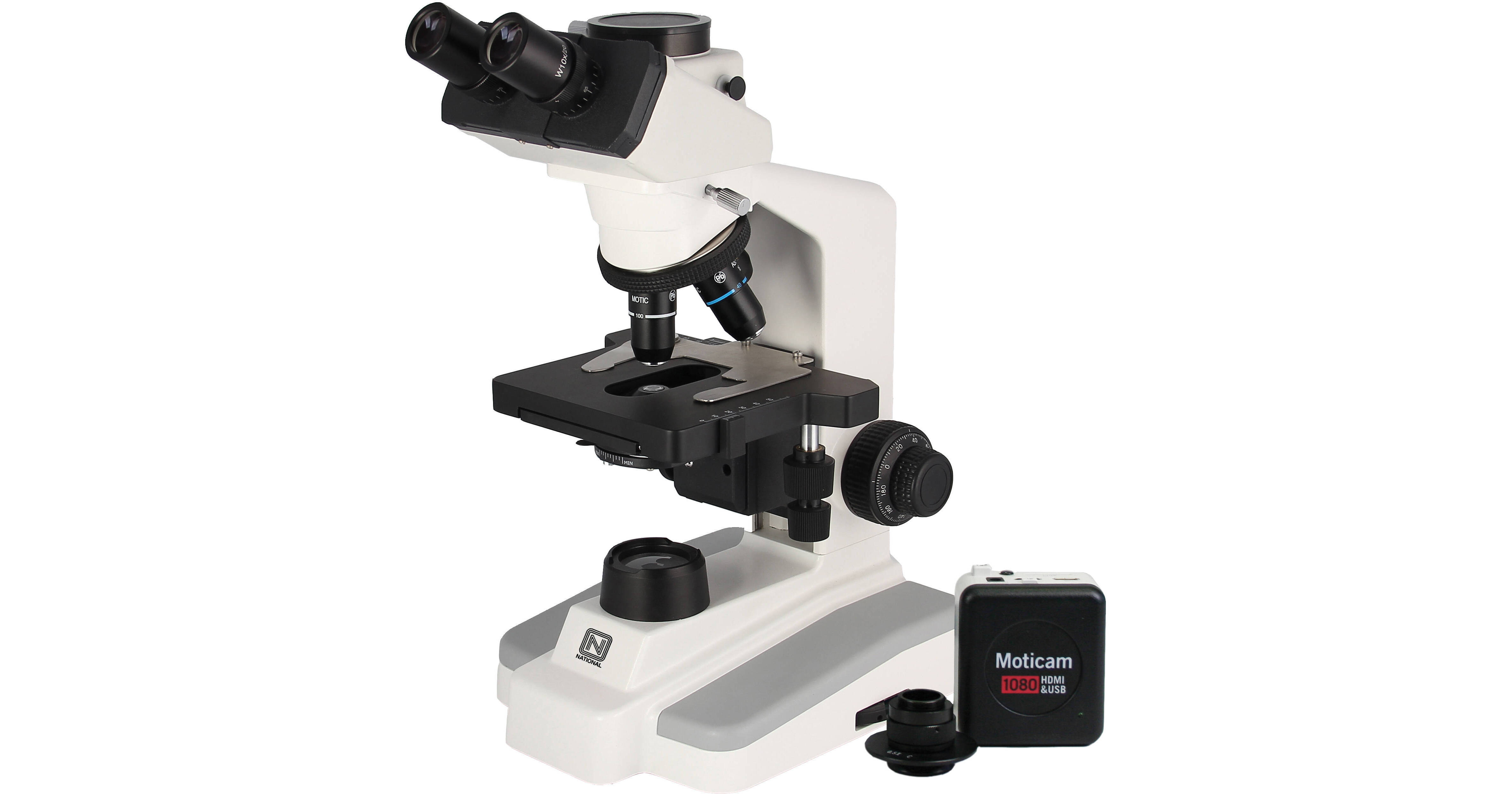 National Optical Trinocular Microscope with SemiPlan
