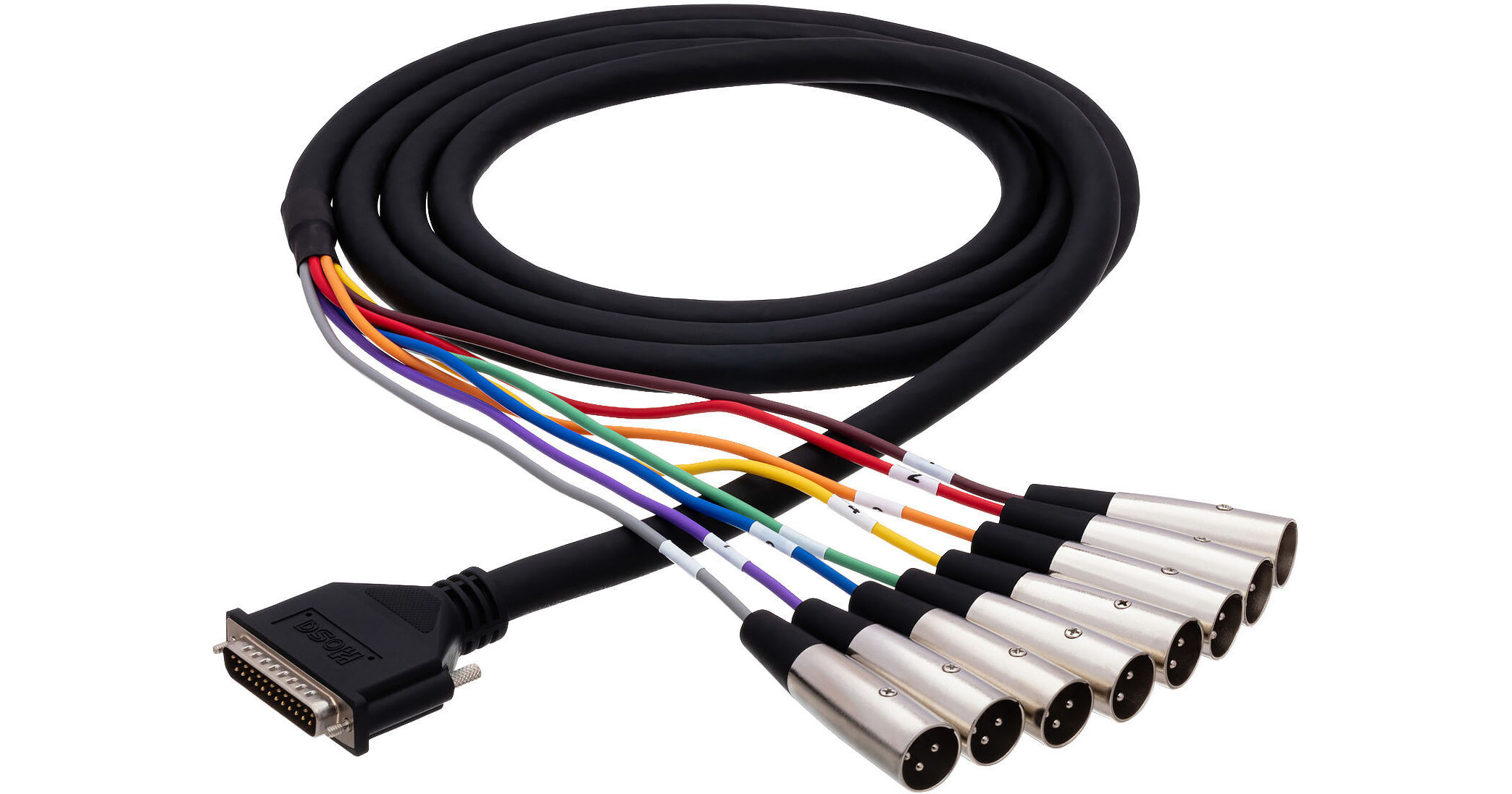 Open Box Hosa DTF-805 15-Foot Balanced XLR Female To DB25 8-Channel Sn - Pixel Pro Audio