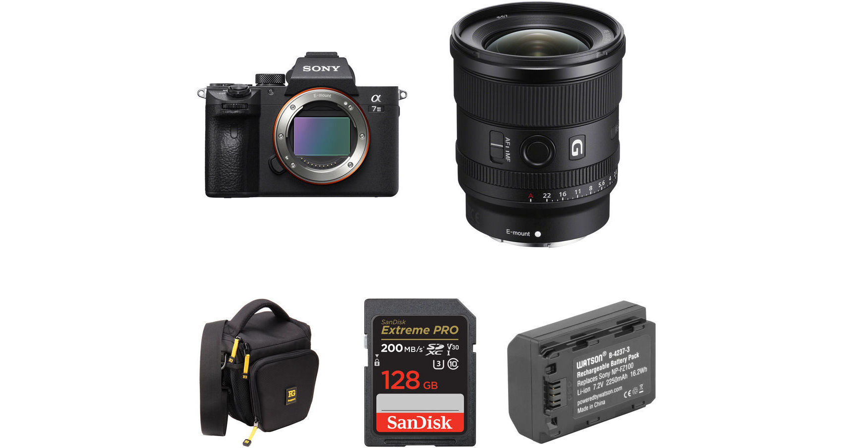 Sony a7 III Mirrorless Camera with 20mm Lens and Accessories Kit