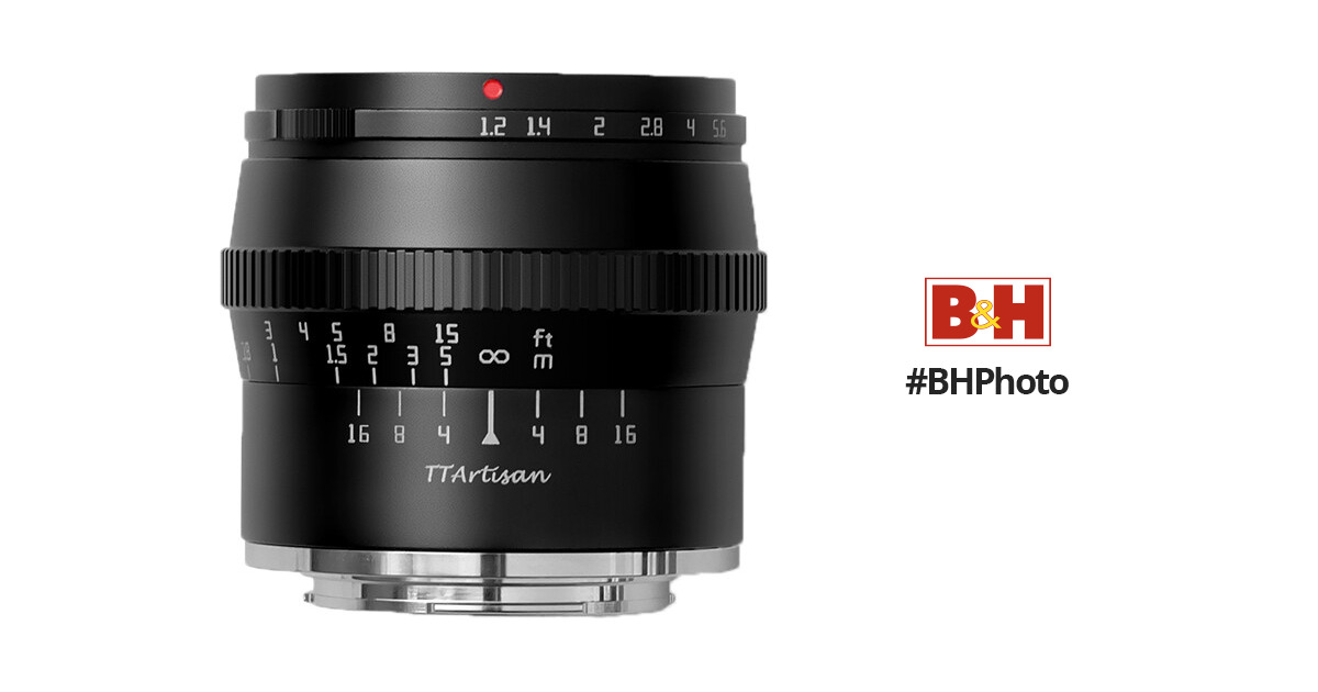 TTArtisan 50mm f/1.2 Lens for Sony E (Black) A16B B&H Photo Video