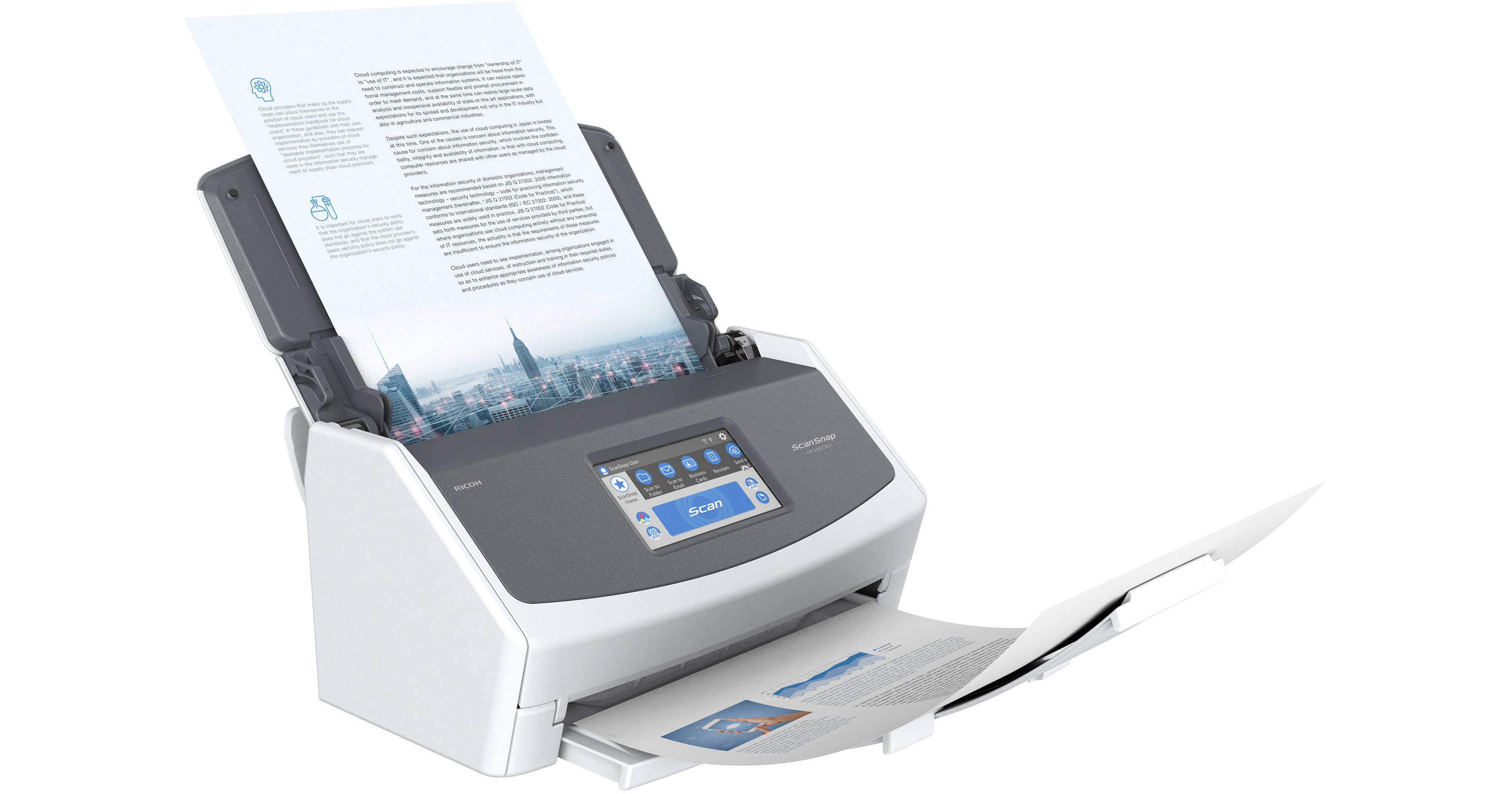 Ricoh ScanSnap iX1600 Document Scanner (White) PA03770-B615 B&H