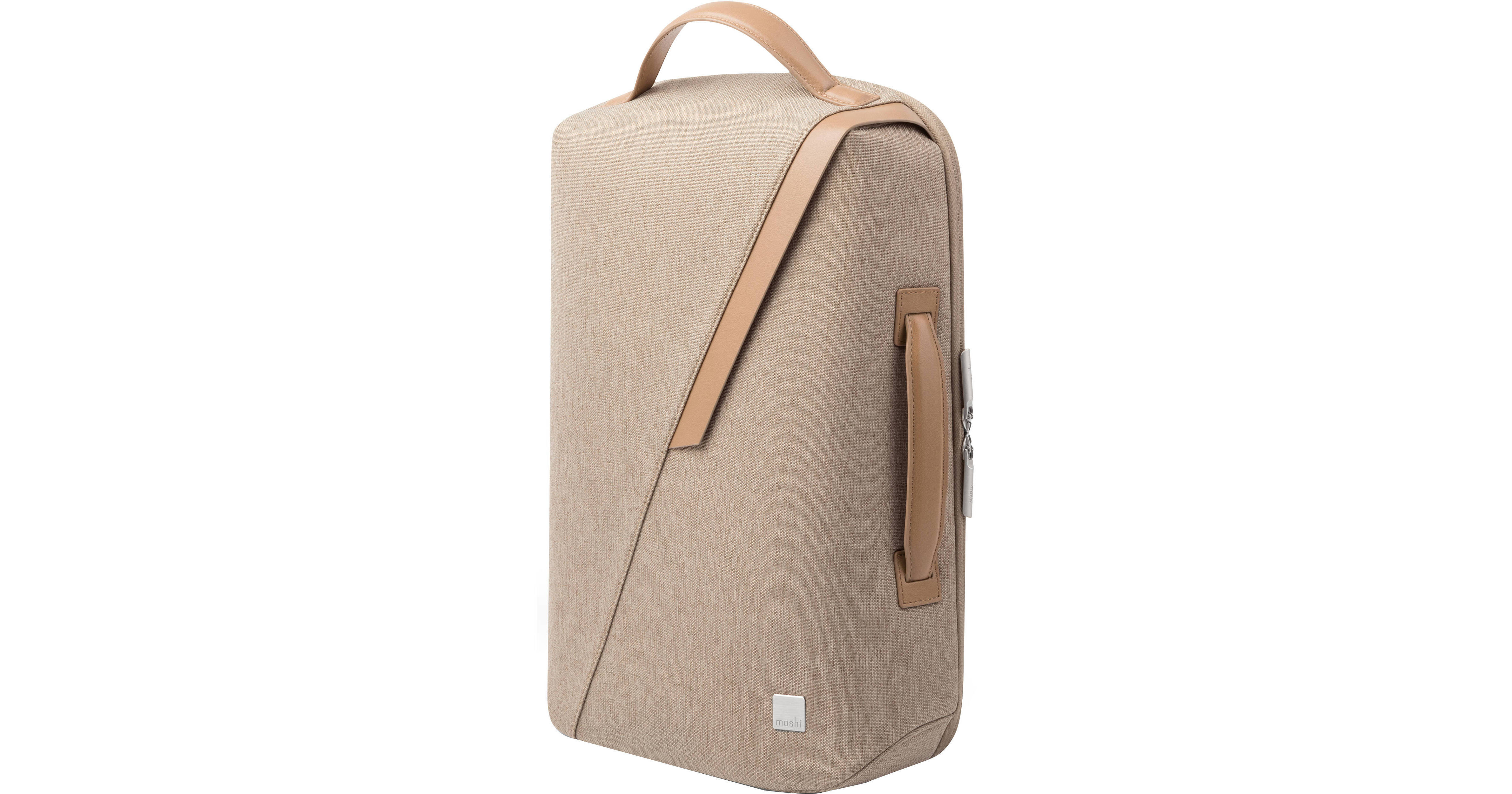 Moshi Muto Three-Way Convertible Backpack (Coastal Beige)