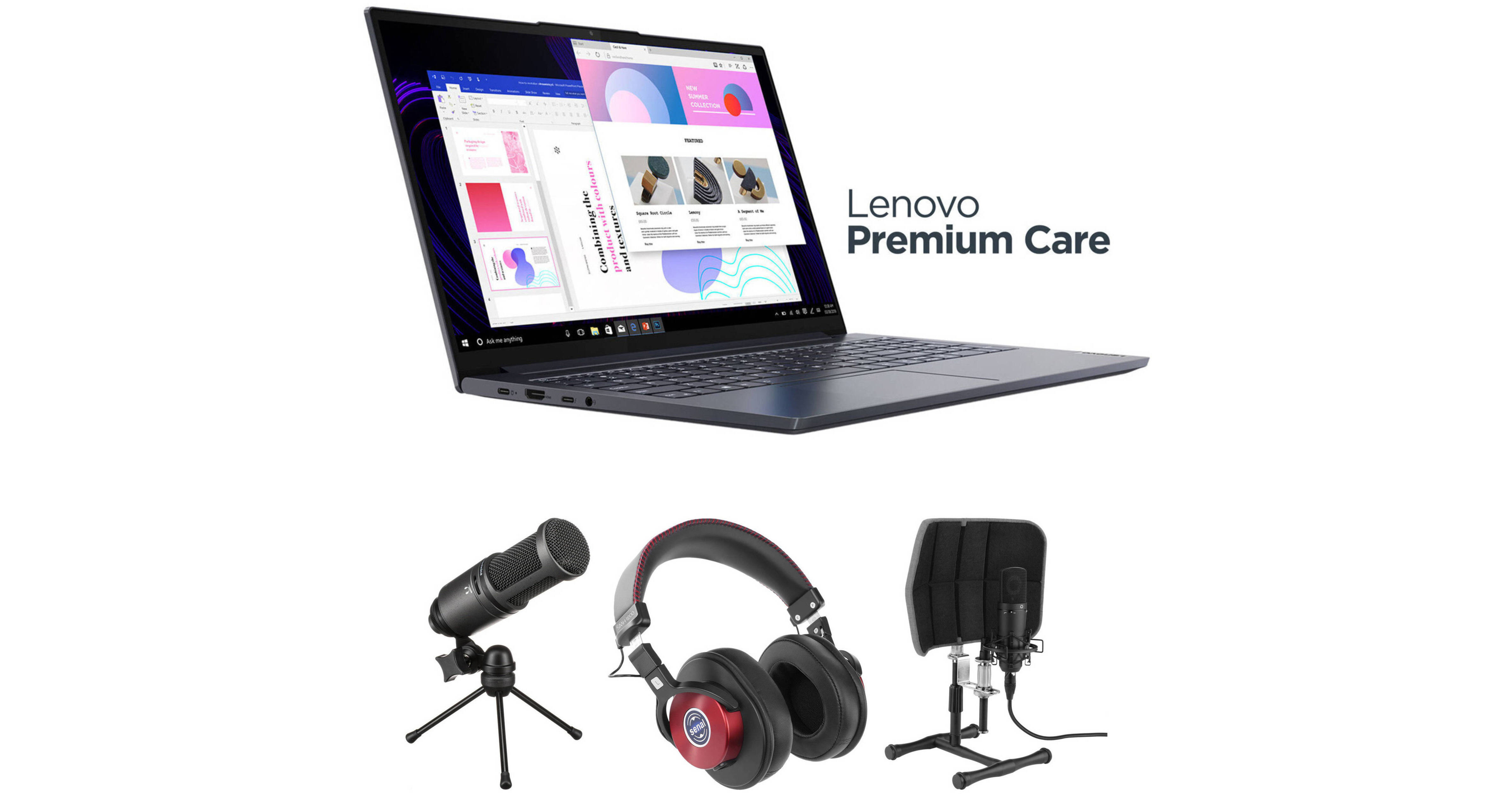 Lenovo 15.6" IdeaPad Slim 7 Laptop Vocal Recording Kit (Slate