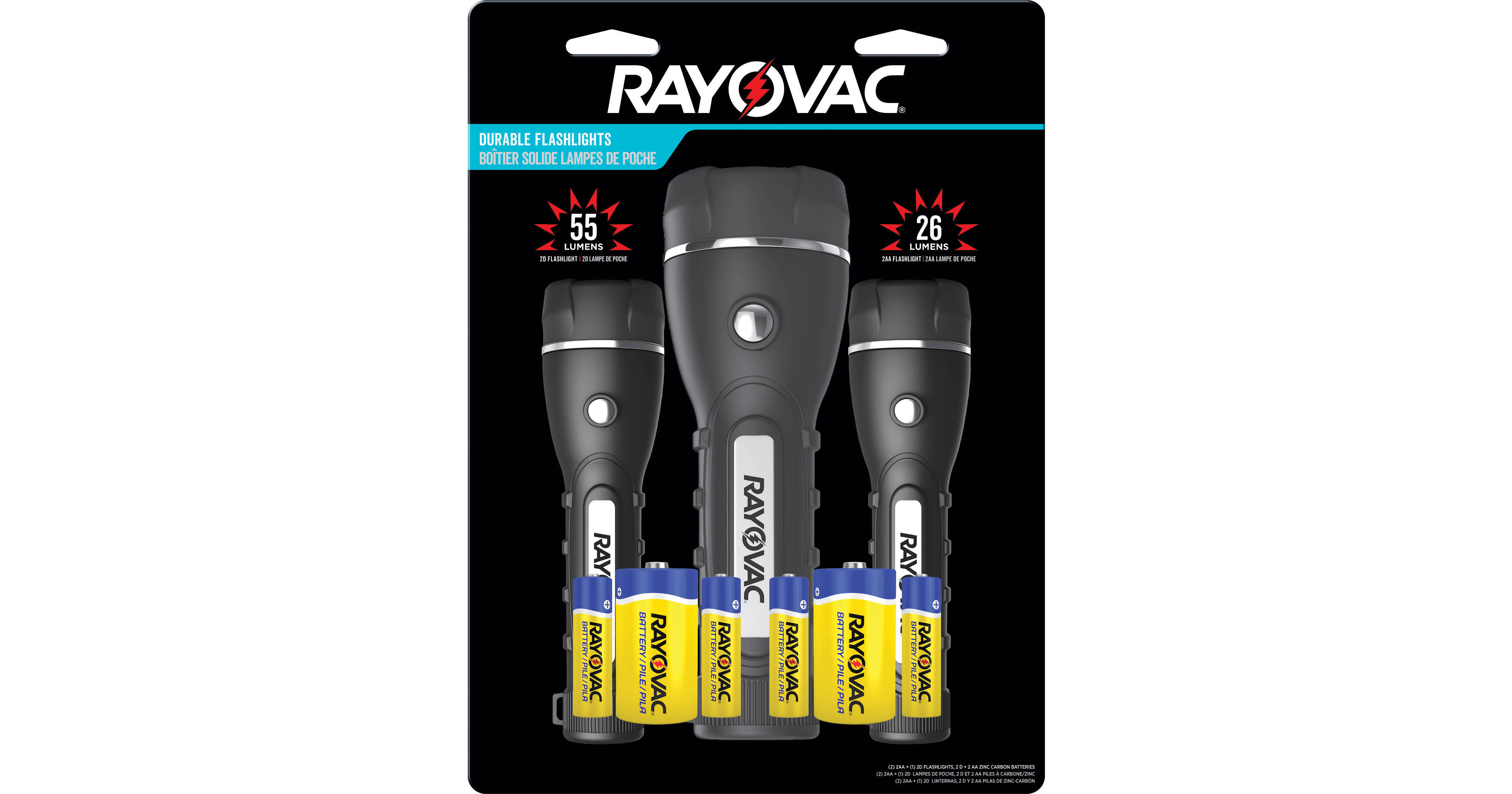 RAYOVAC BER2AA2D-B3TA Brite Essentials Robust Rubberized Battery