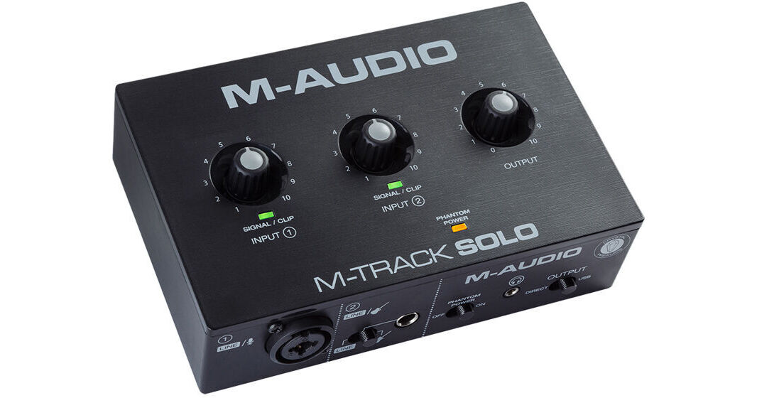 M-AUDIO M-TRACK SOLO Interface audio ou carte son USB avec 1 entrée pour  microphone et logiciels : : Instruments de musique et Sono