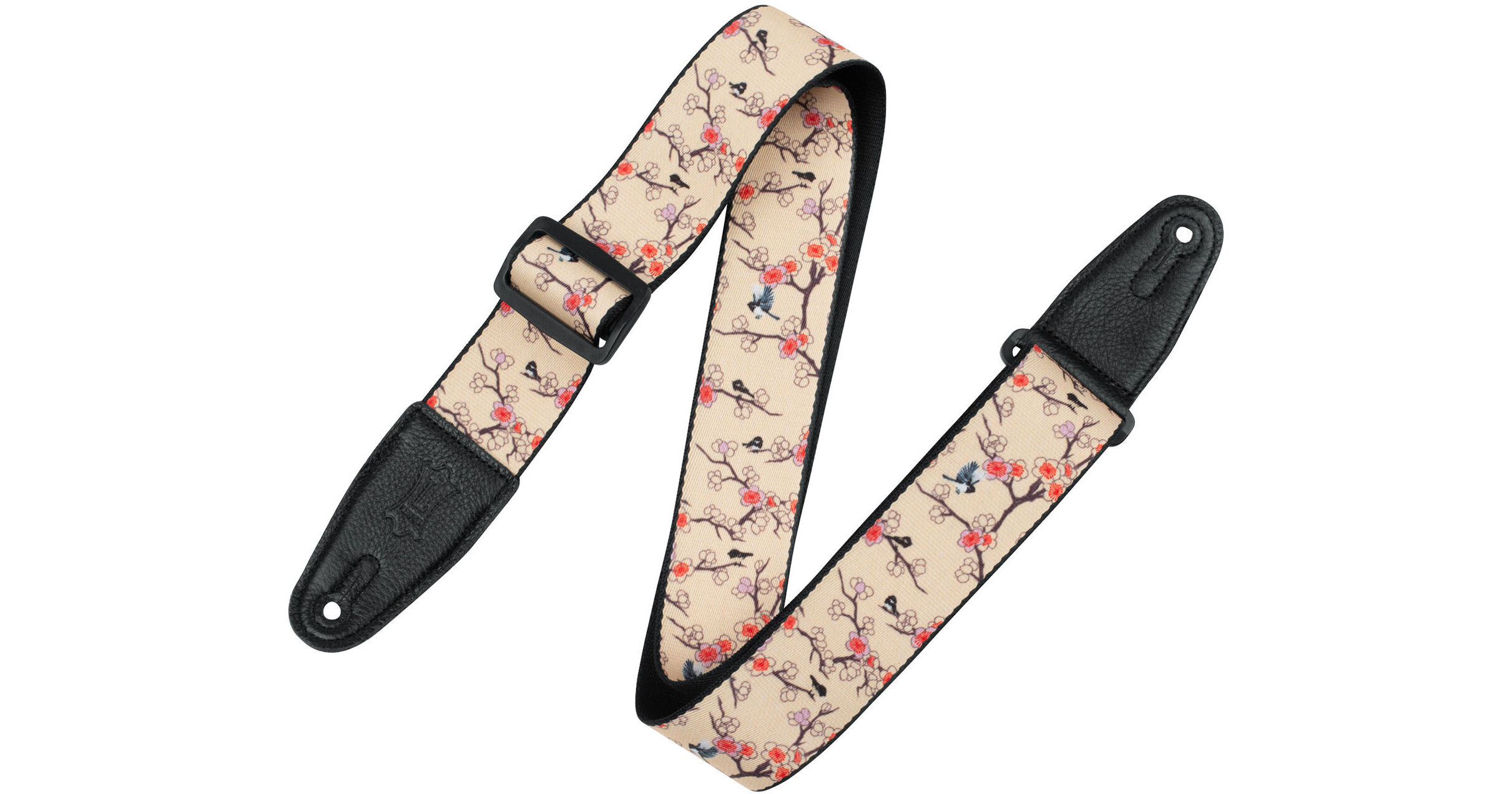 Levy's Polyester Guitar Strap (Cherry Blossoms and Snow)