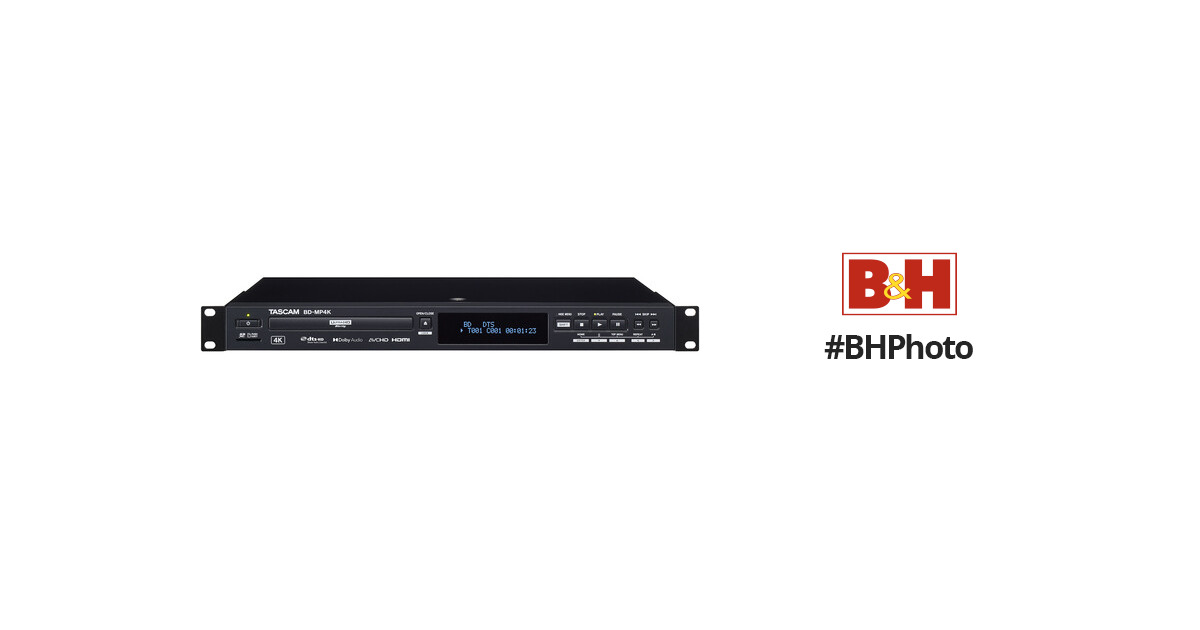 Nuevo reproductor de Blu-ray 4K UHD, te presentamos el BD-MP4K de Tascam