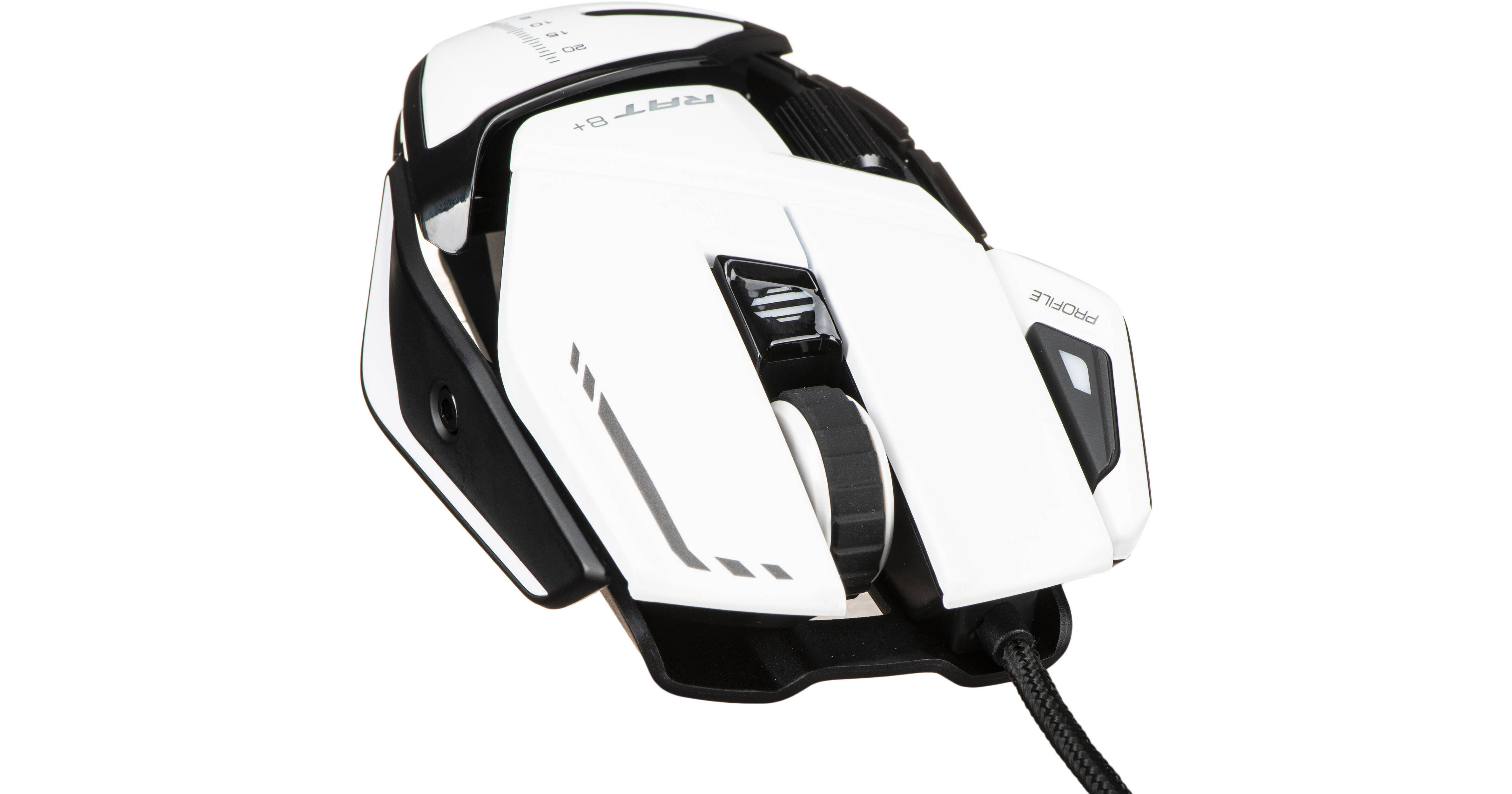 Verbatim Mad Catz R A T 8 Gaming Mouse White Mr05dcamwh00