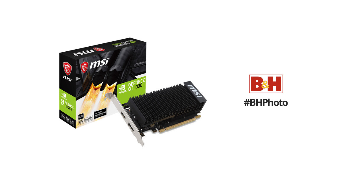 MSI GeForce GT 1030 2GH Low-Profile OC Graphics Card G10302HPC
