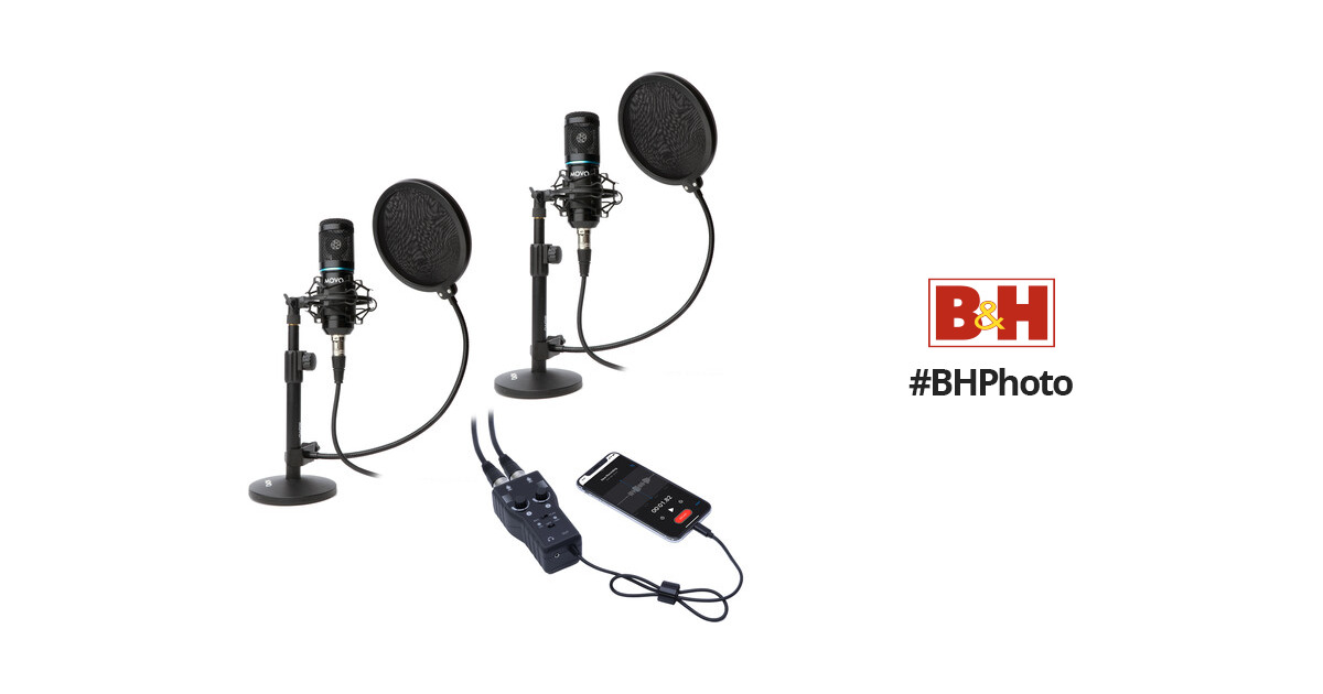 Movo Photo MPB-DI 2-Person Smartphone Podcast Recording MPB-DI