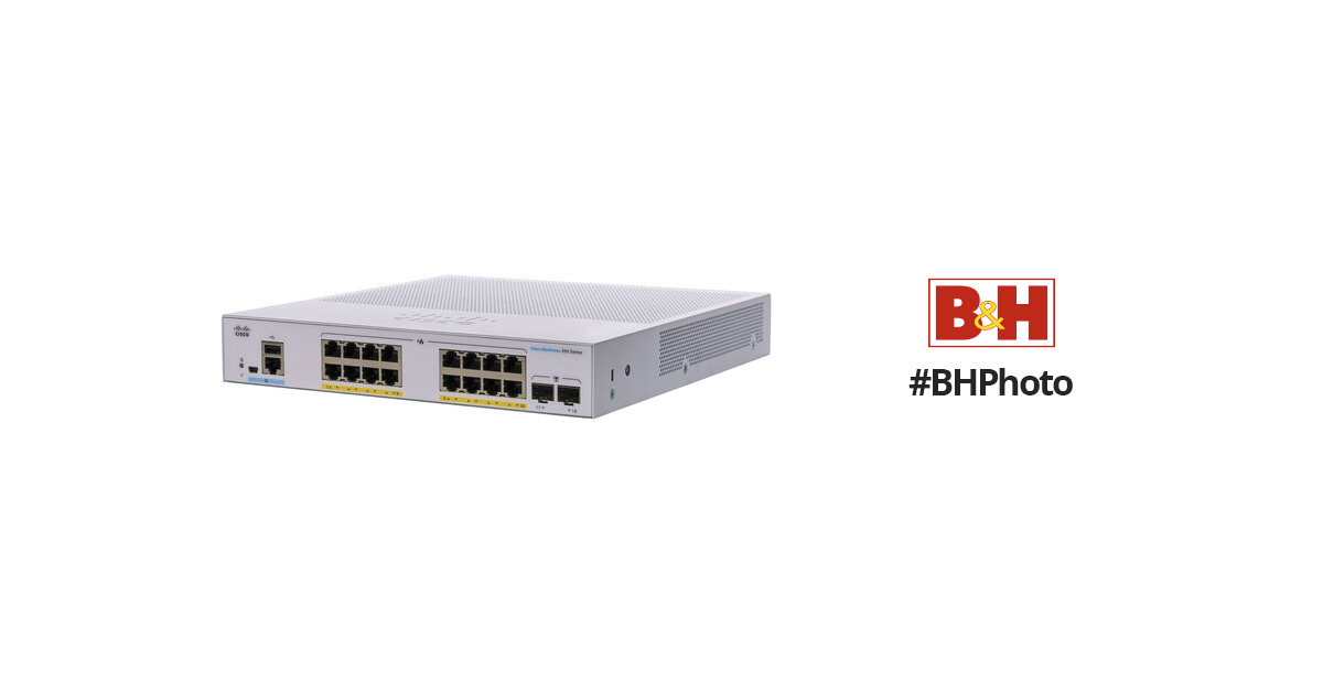 Cisco CBS350-16FP-2G 16-Port Gigabit PoE+ CBS350-16FP-2G-NA B&H