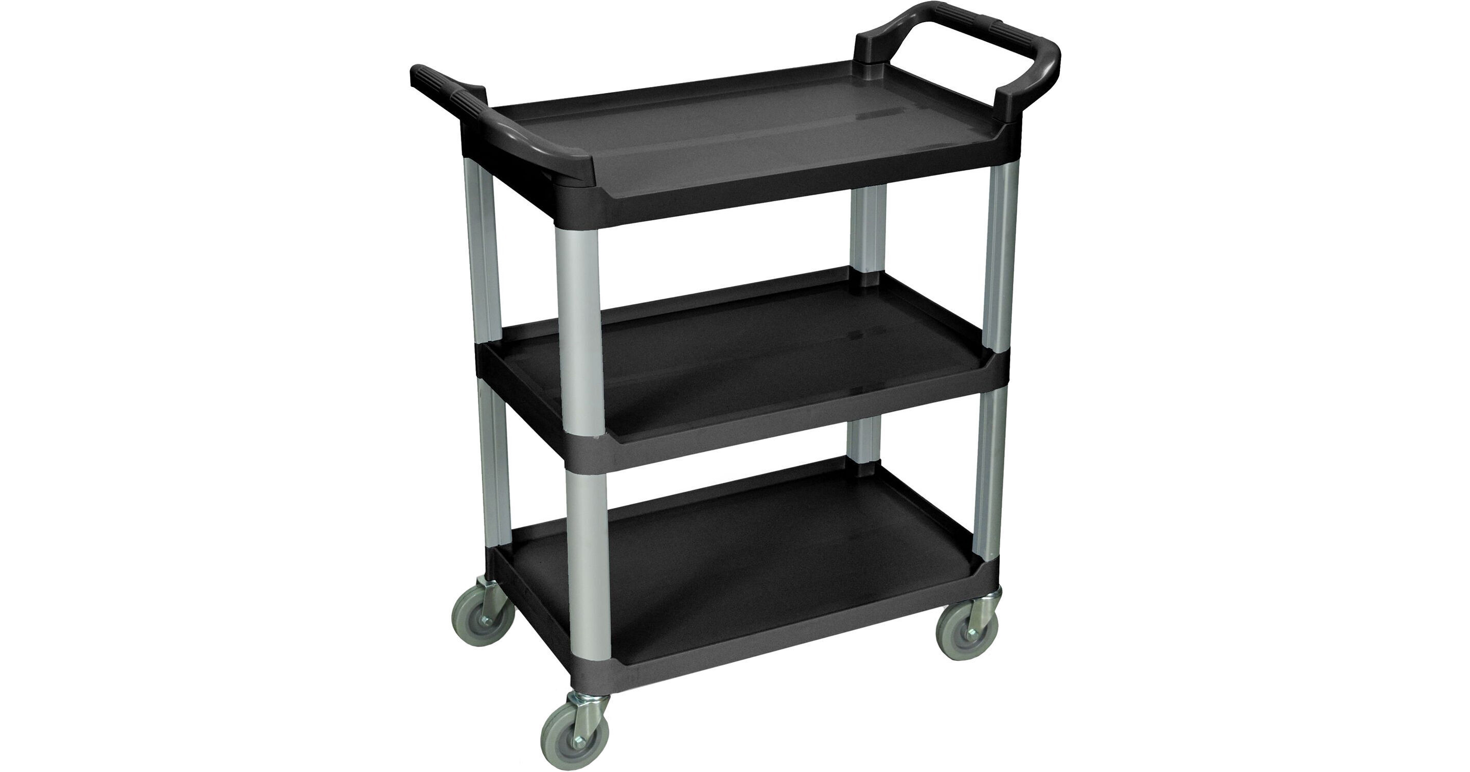 Luxor Black Sm 3 Shelf Serving Cart SC12-B B&H Photo Video