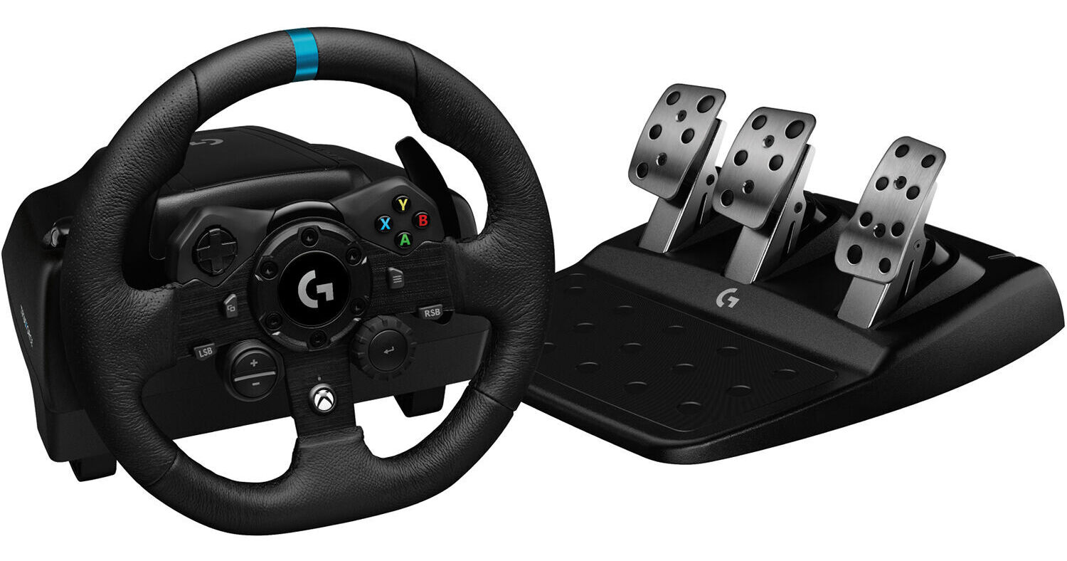 Logitech G923 Racing Wheel and Pedals for Xbox X|S, Xbox One and PC  Featuring TRUEFORCE up to 1000 Hz Force Feedback, Responsive Pedal, Dual  Clutch