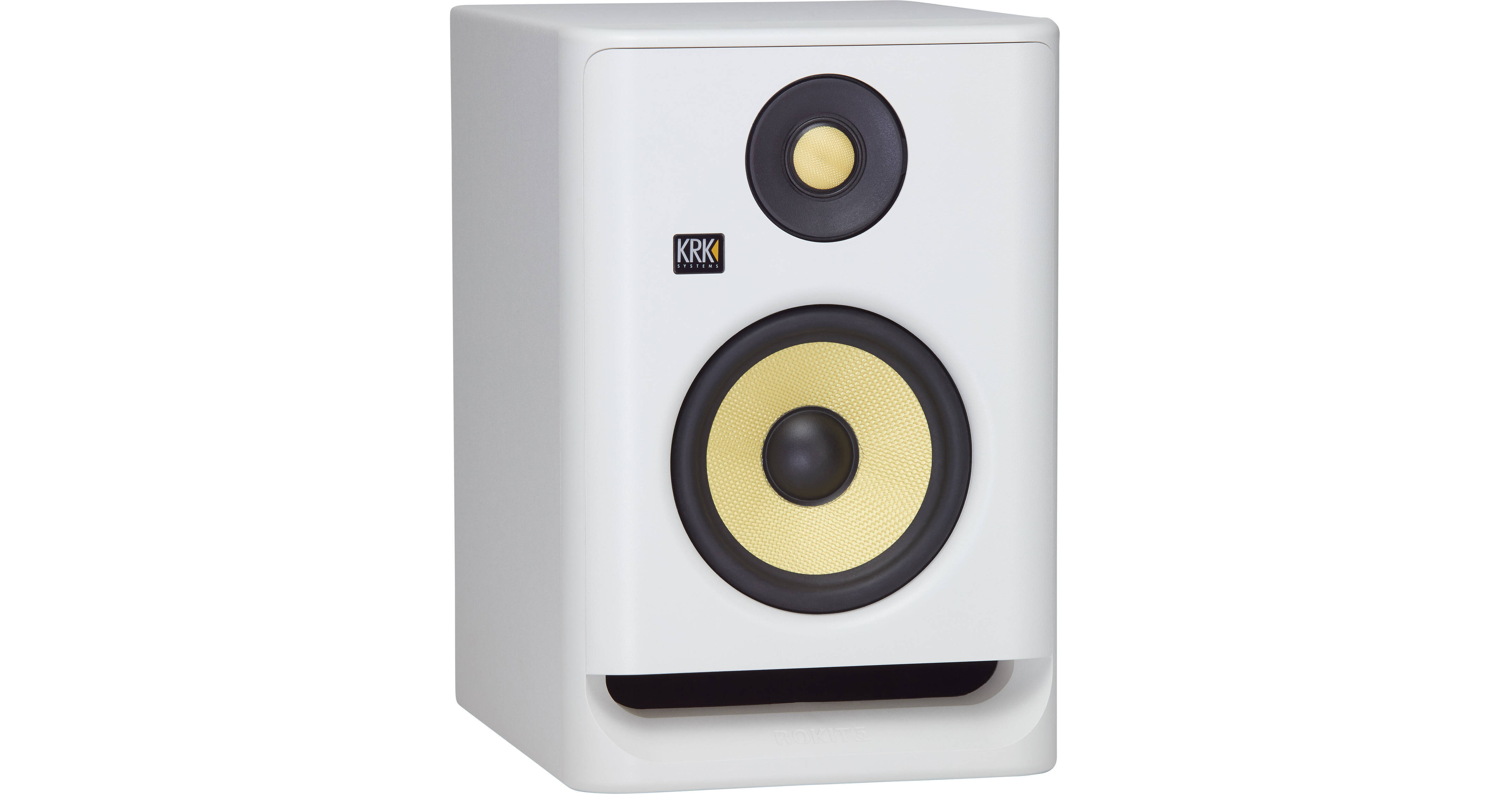 KRK RP5 Rokit 5 G4 Professional Bi-Amp 5 Powered Studio Monitor, White  Noise